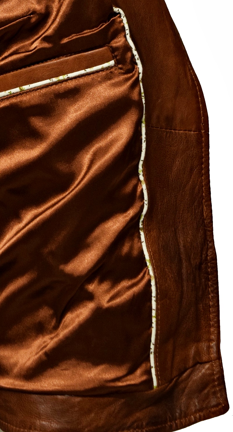 Damen Biker Lederjacke Amalia in Whisky Braun