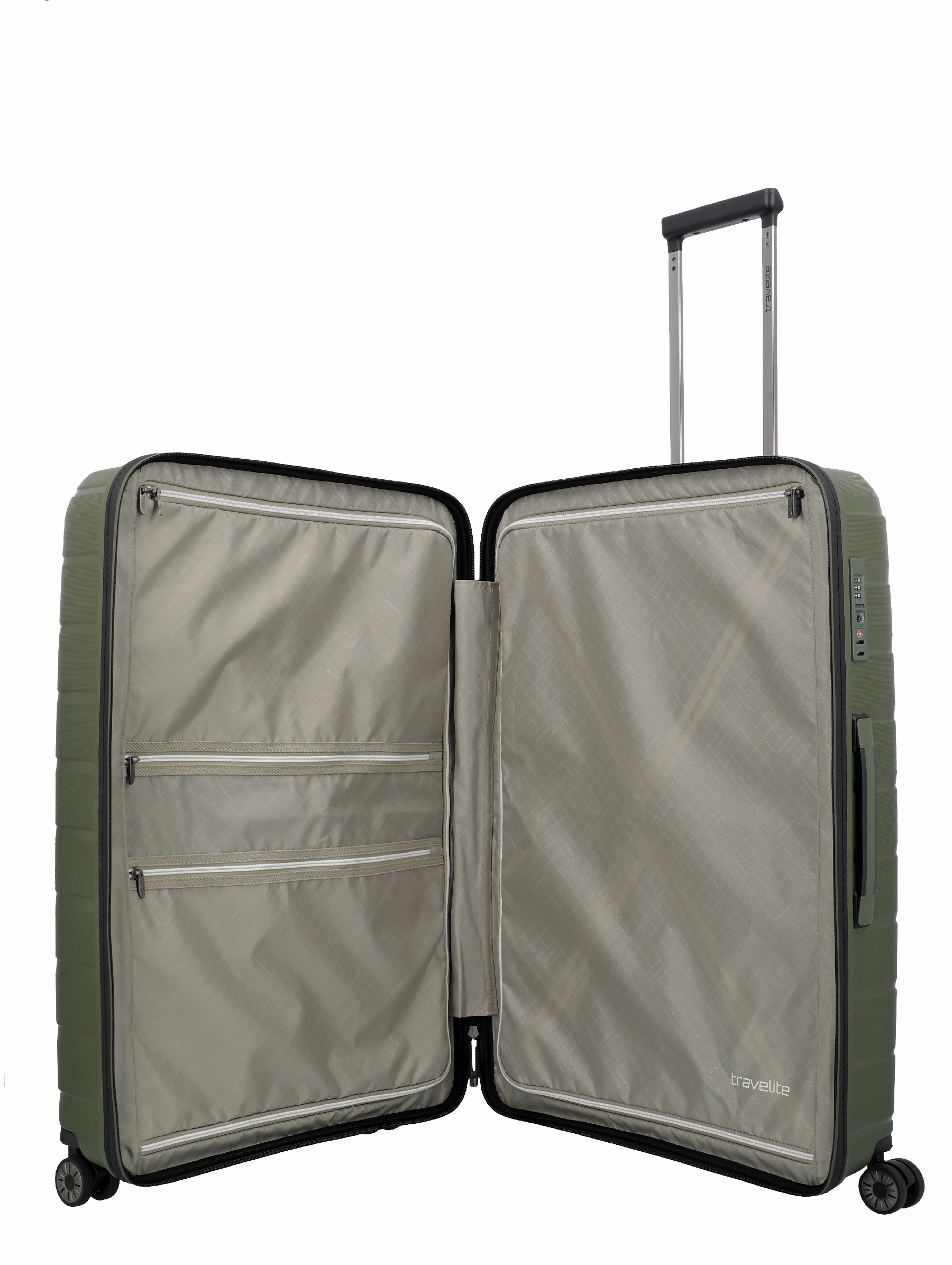 Travelite Koffer Air Base 4 Rollen Trolley L 77 cm Olive
