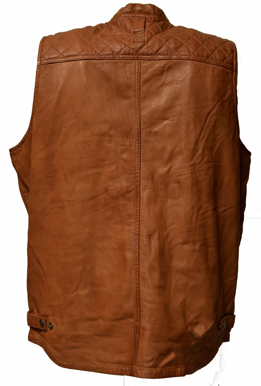 Herren Outdoor Lederweste "Nilo" in Cognac