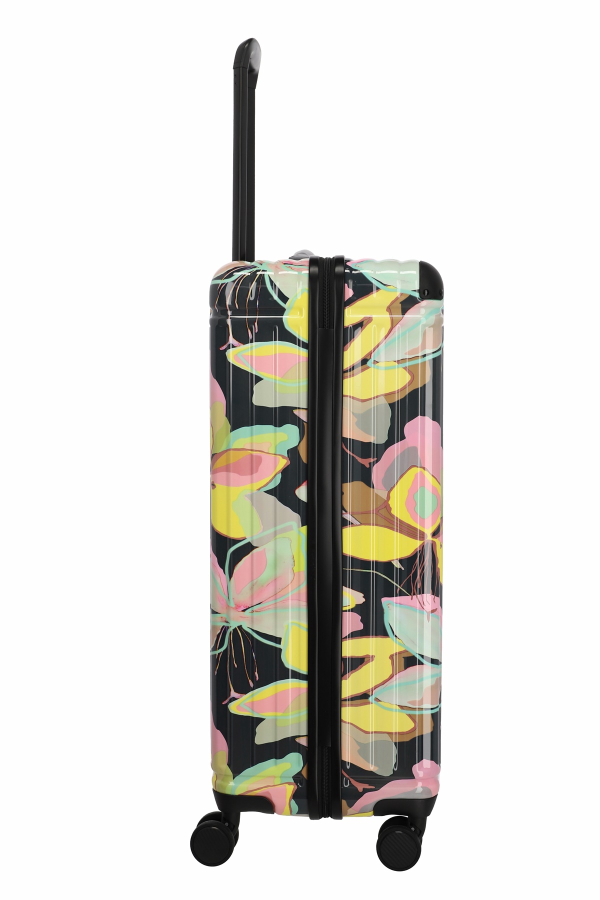 Travelite Trolley Cruise L 77 cm mit 4 Rollen Gelbe Orchidee