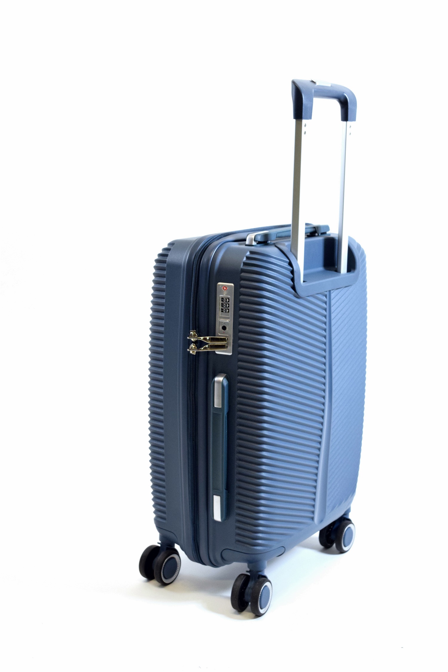 Trolley Koffer Lightracer Gr. S 55 cm mit 4 Rollen Fjord Blau