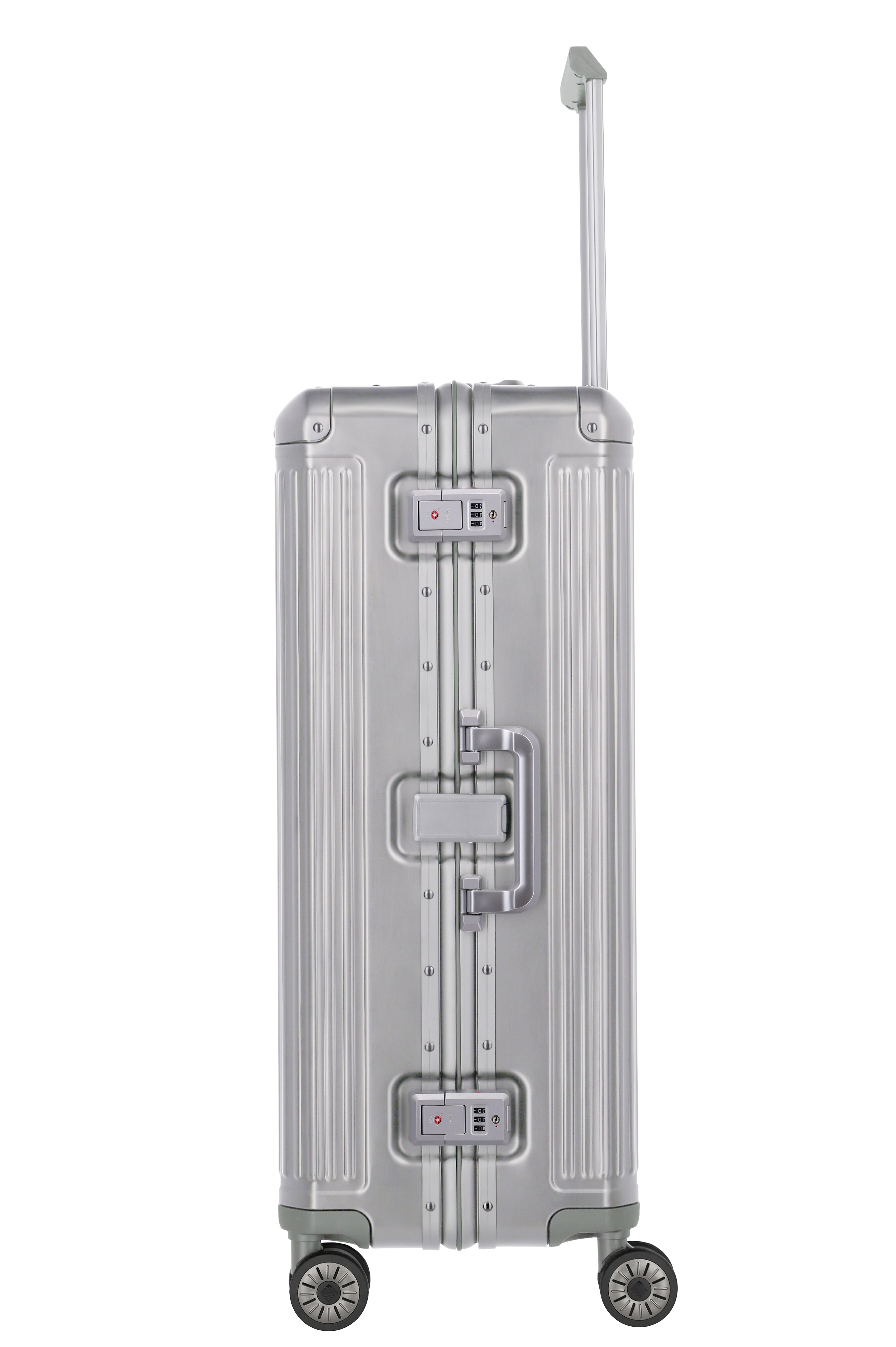 *Travelite Aluminium Trolley Next L 77 cm mit 4 Rollen Silber