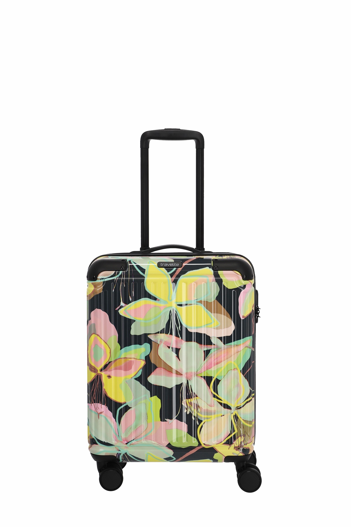 Travelite Trolley Cruise S 55 cm mit 4 Rollen Gelbe Orchidee
