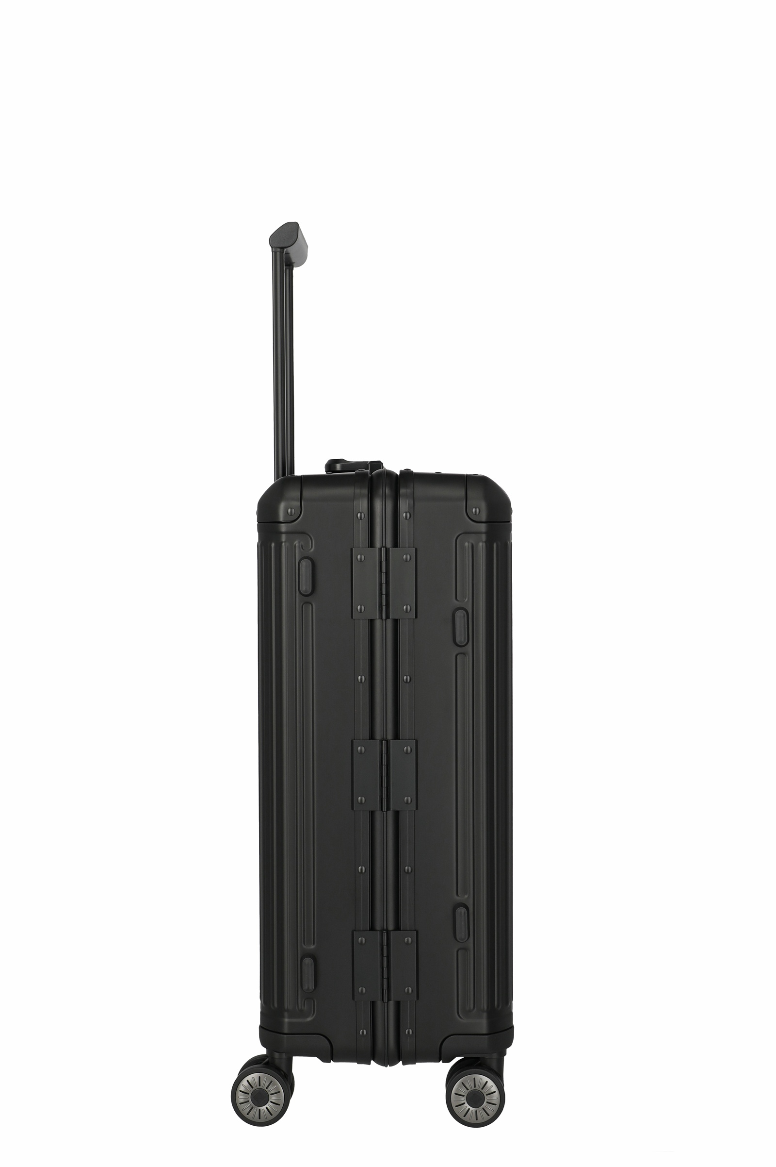 Travelite Aluminium Trolley Next 2.0 M 66 cm mit 4 Rollen Schwarz