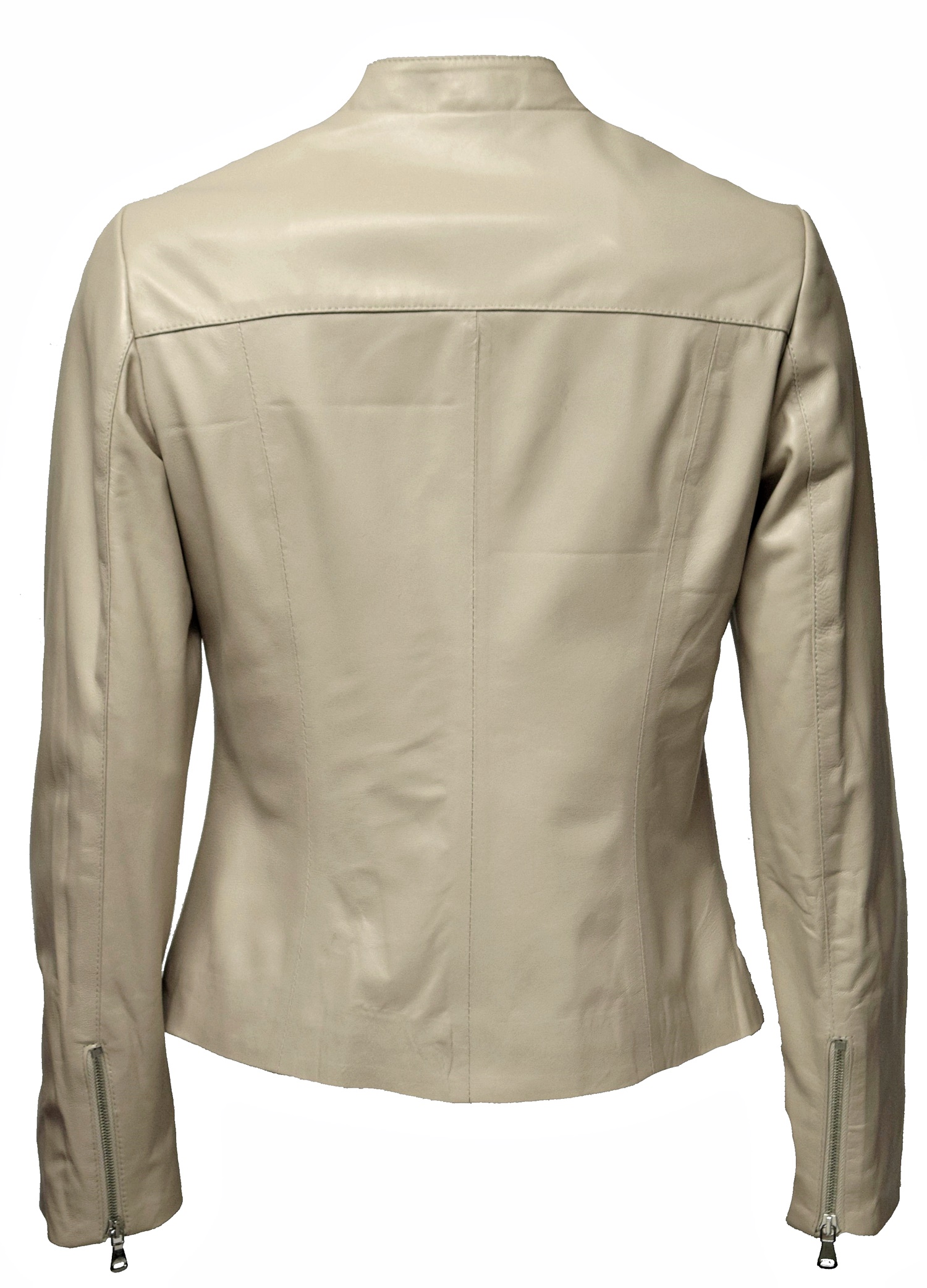 Damen Lederjacke Sofia in fine Pale Creme