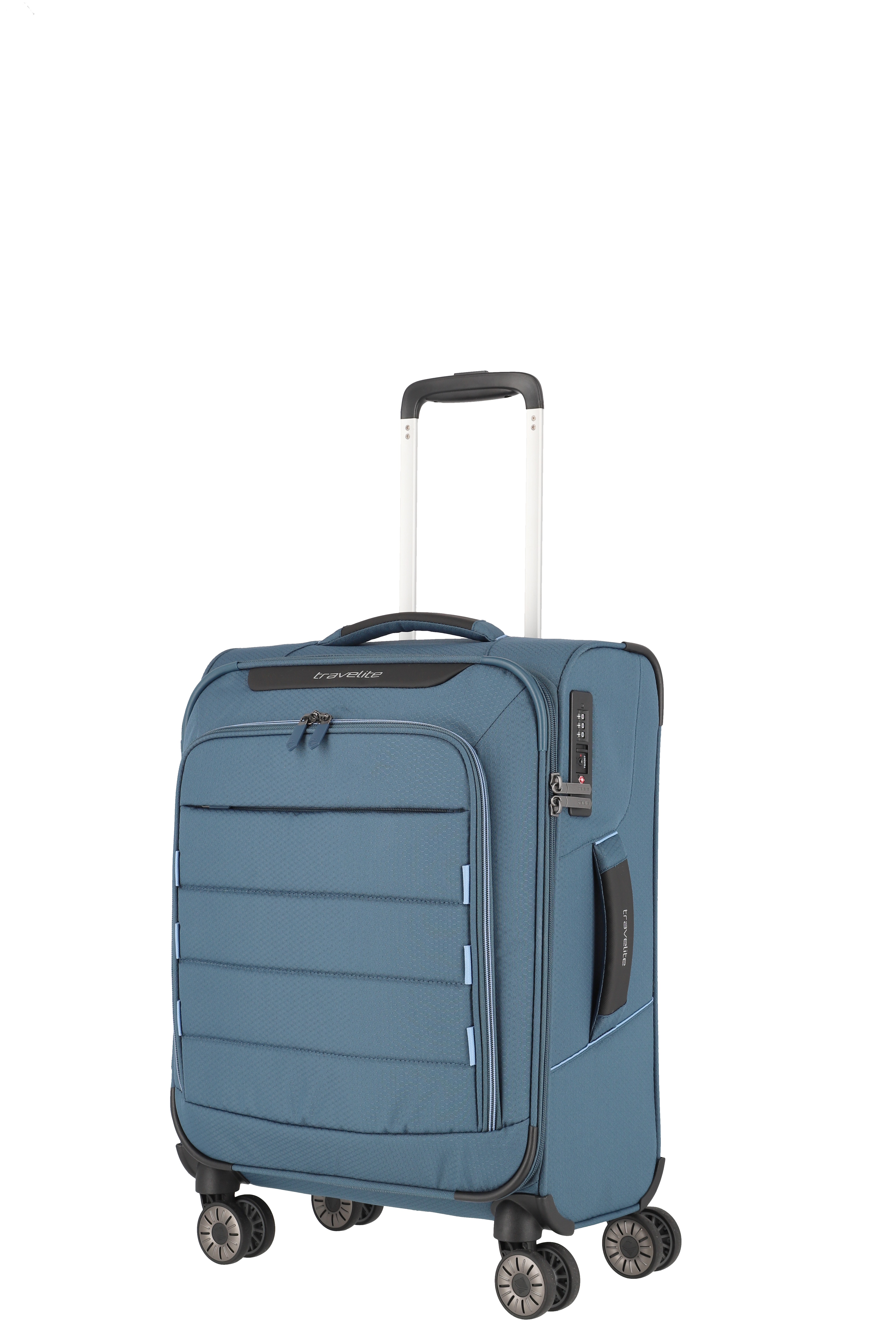 Travelite Trolley SKAII S 55 cm mit 4 Rollen Panoramablau