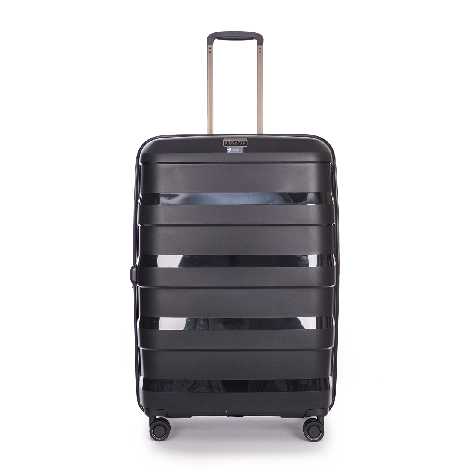 Stratic Straw Plus Trolley L 76 cm mit 4 Rollen aus Bio Kunststoff Schwarz