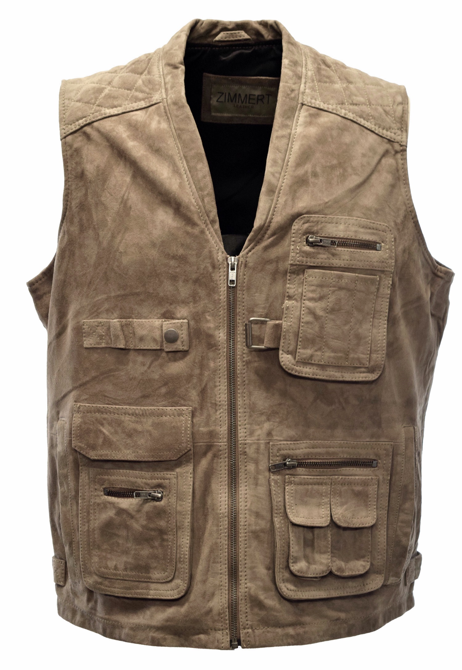Herren Outdoor Lederweste Nilo in Schlamm