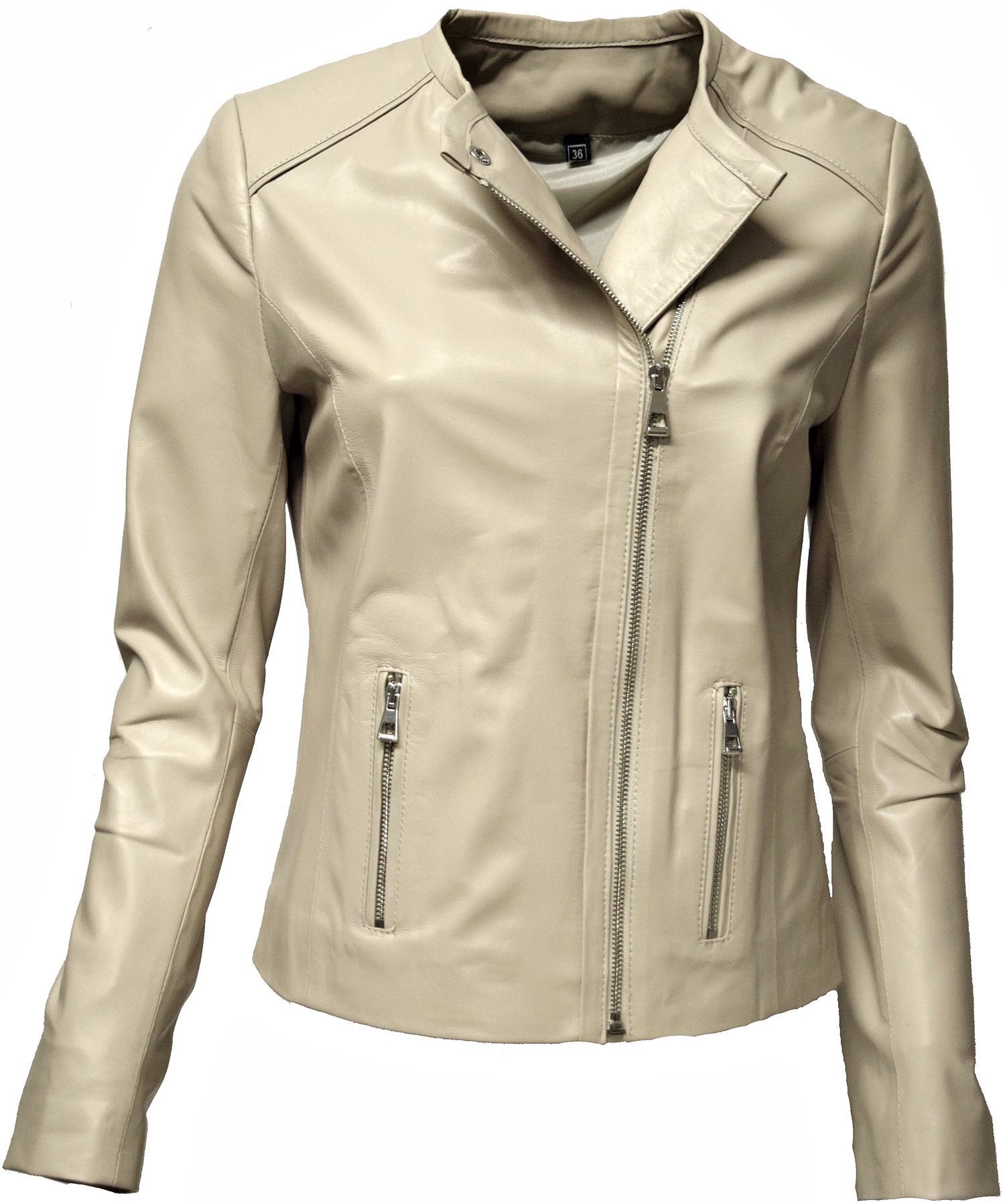 Damen Lederjacke Milka in fine Pale Creme