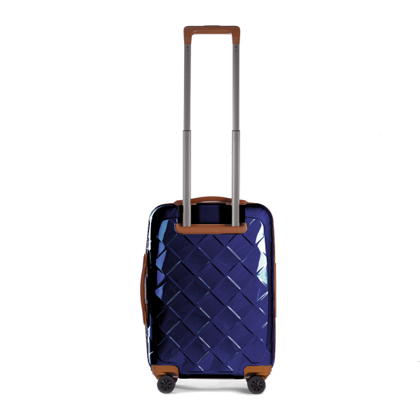 Stratic Koffer Leather and More 4 Rollen S mit Vortasche 55 cm Blue