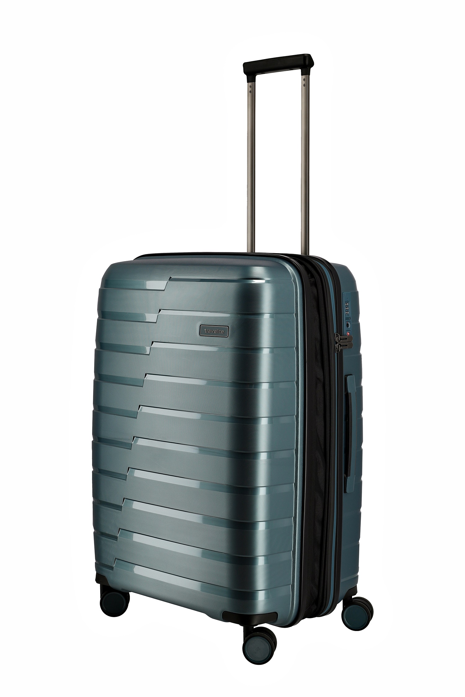 Travelite Koffer Air Base 4 Rollen Trolley M 67  cm Eisblau