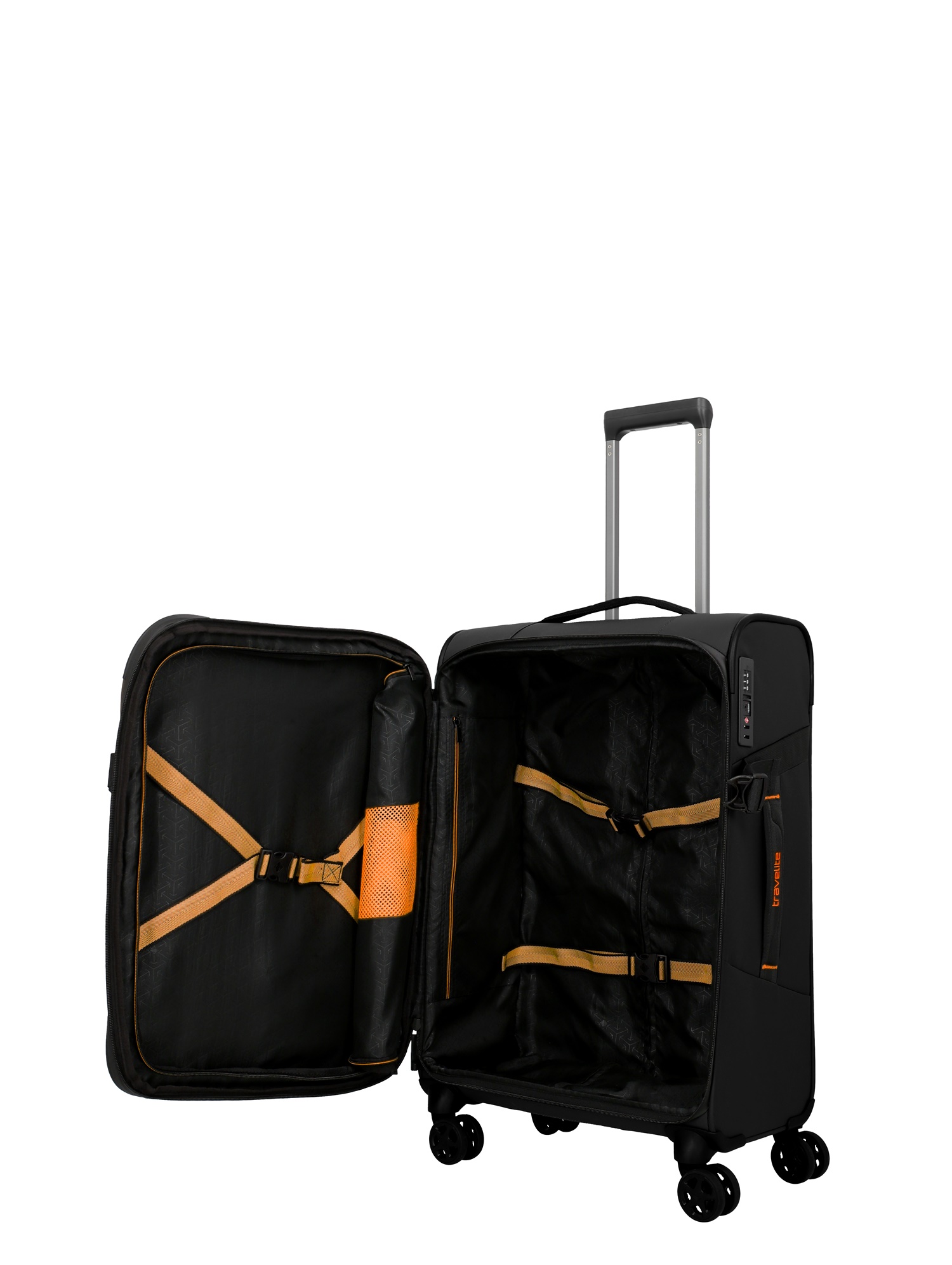 Travelite Trolley Briize M 67 cm 4 Rollen Schwarz