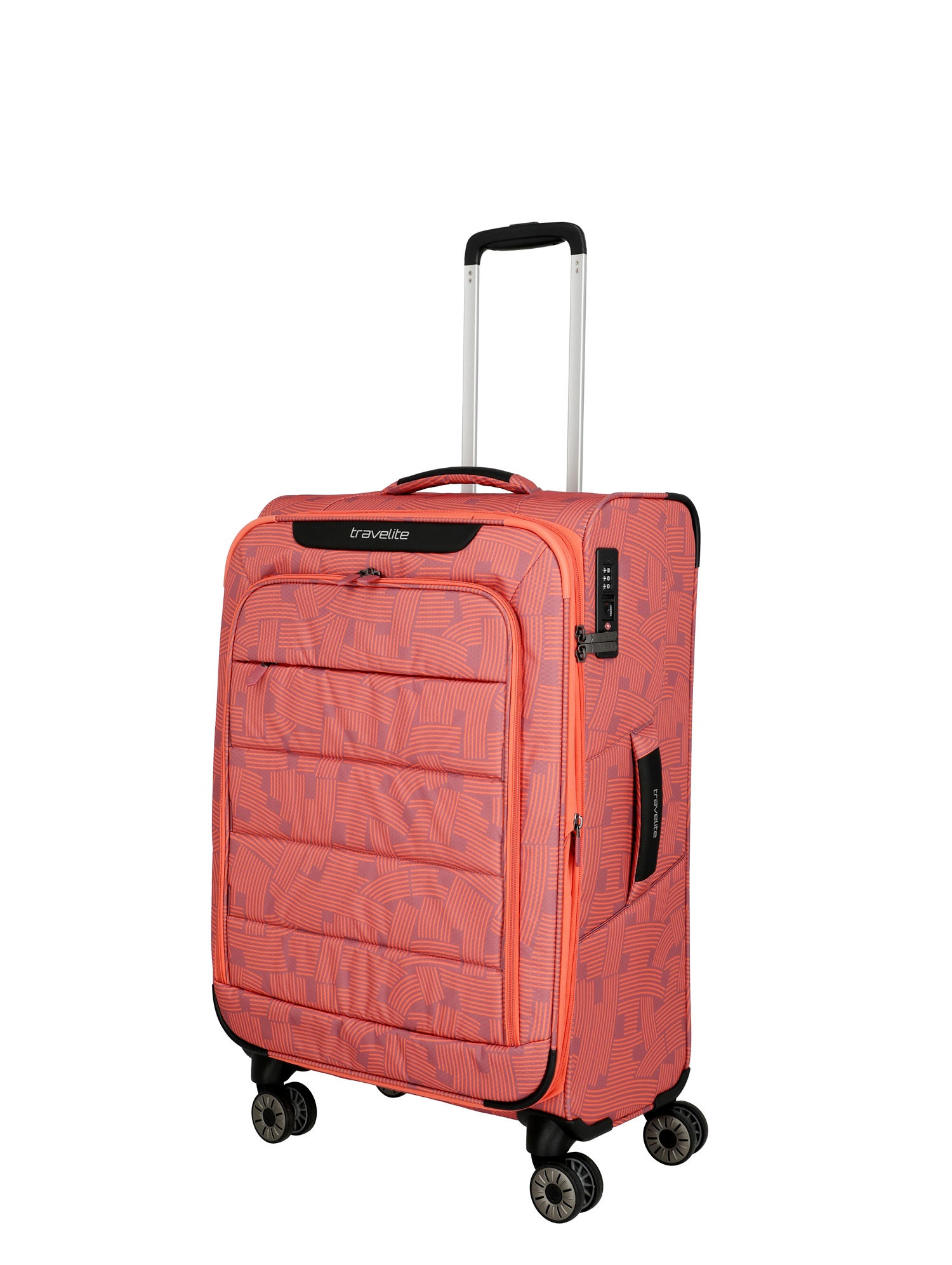Travelite Trolley SKAII M 67 cm mit 4 Rollen Peach Edition