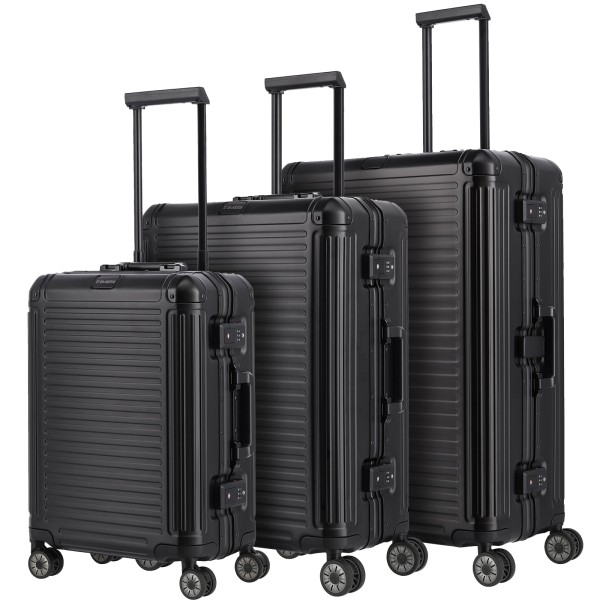 Travelite 3tlg. Set Aluminium Trolley Next S 55 cm M 66 cm L 77 cm mit 4 Rollen