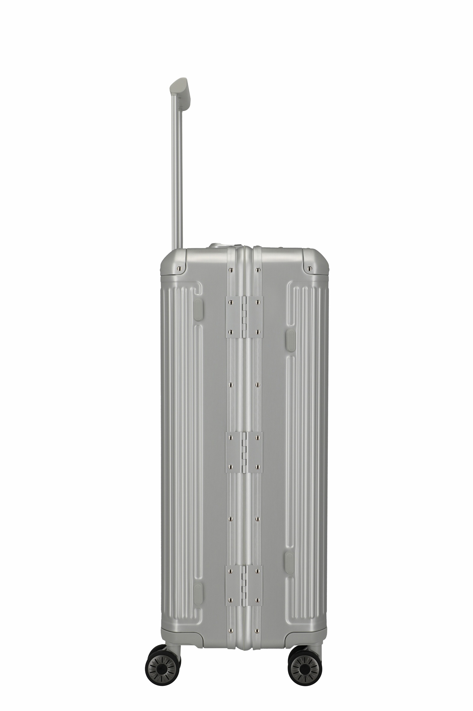 Travelite Aluminium Trolley Next 2.0 L 77 cm mit 4 Rollen Silber