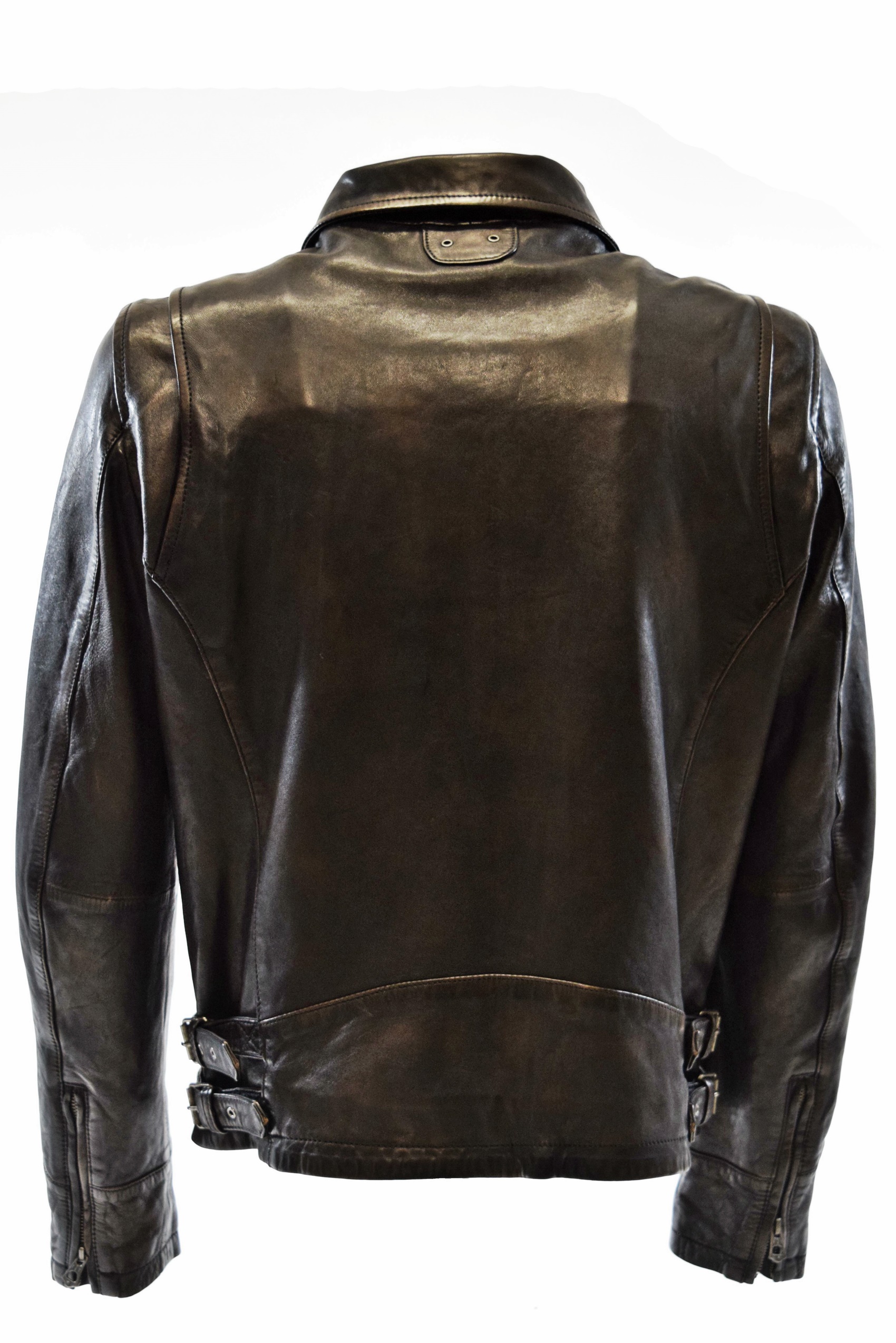 Herren Lederjacke Greyson im Blouson Stil in der Vintage Farbe Schwarz Braun