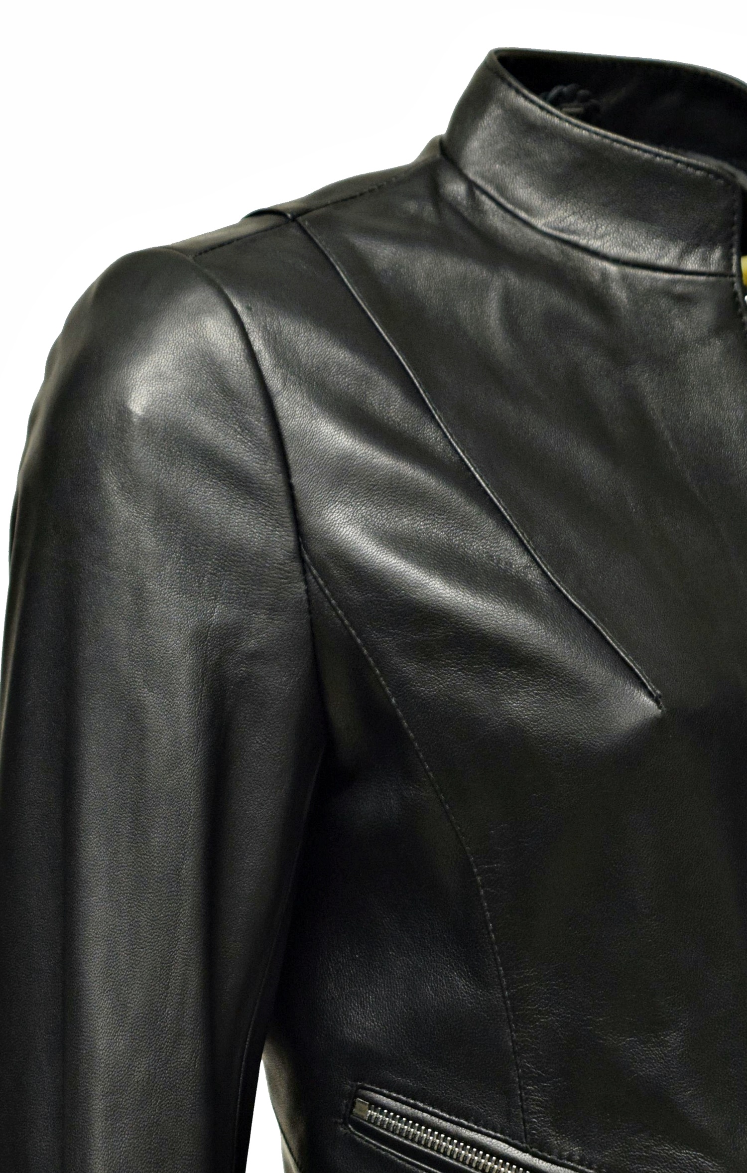 Damen Lederjacke Anni in fine Schwarz