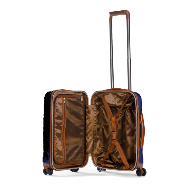 Stratic Koffer Leather & More 4 Rollen S mit Vortasche Blue