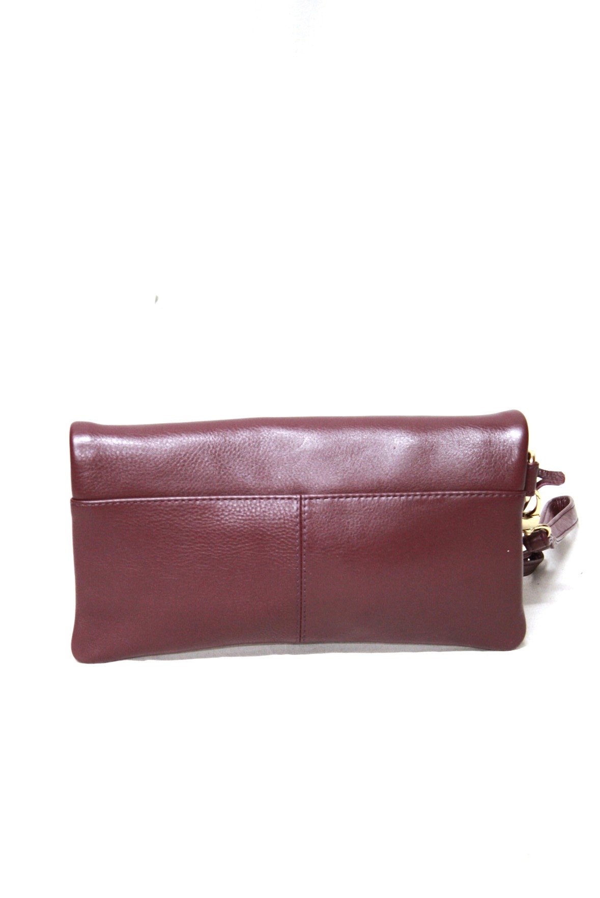 Masquenada Clutch aus Kalbsleder in Bordo