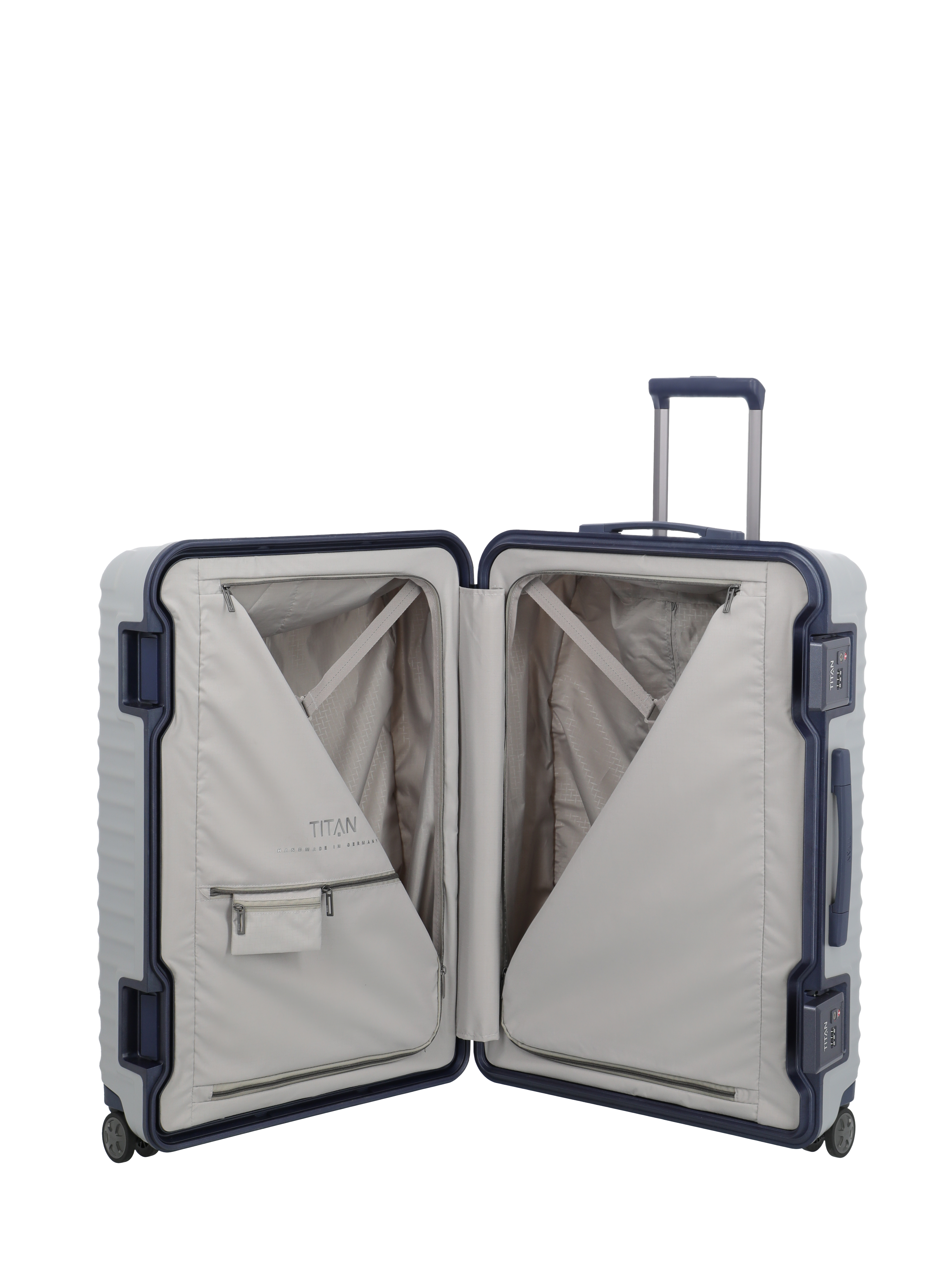 TITAN Trolley LITRON FRAME L 75 mit 4 Rollen Silber
