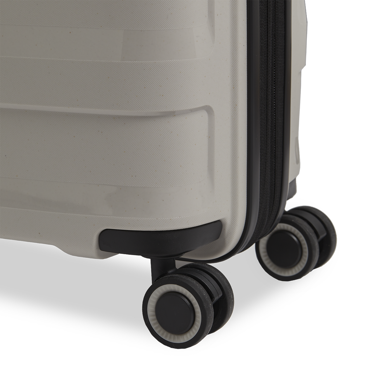 Stratic Straw Plus Trolley S 55 cm mit 4 Rollen aus Bio Kunststoff Beige