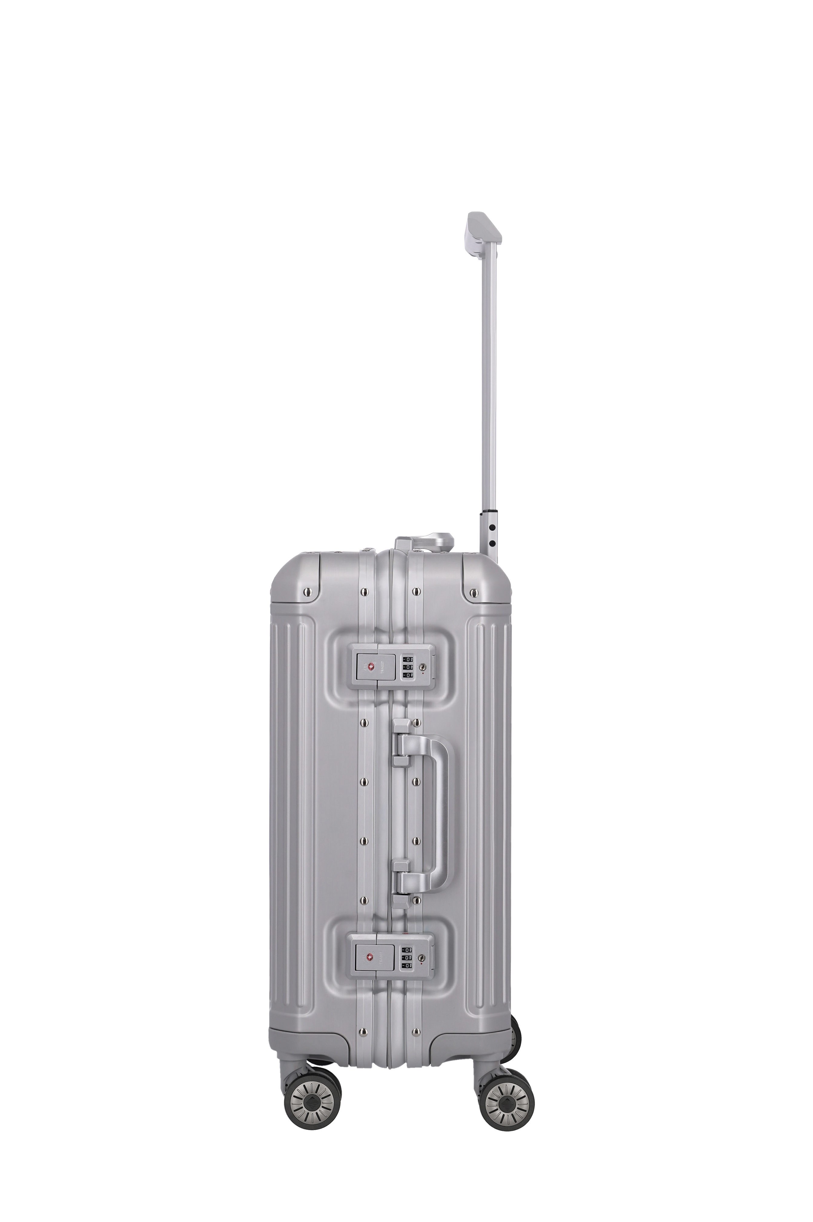 Travelite Aluminium Trolley Next S 55 cm mit 4 Rollen Silber