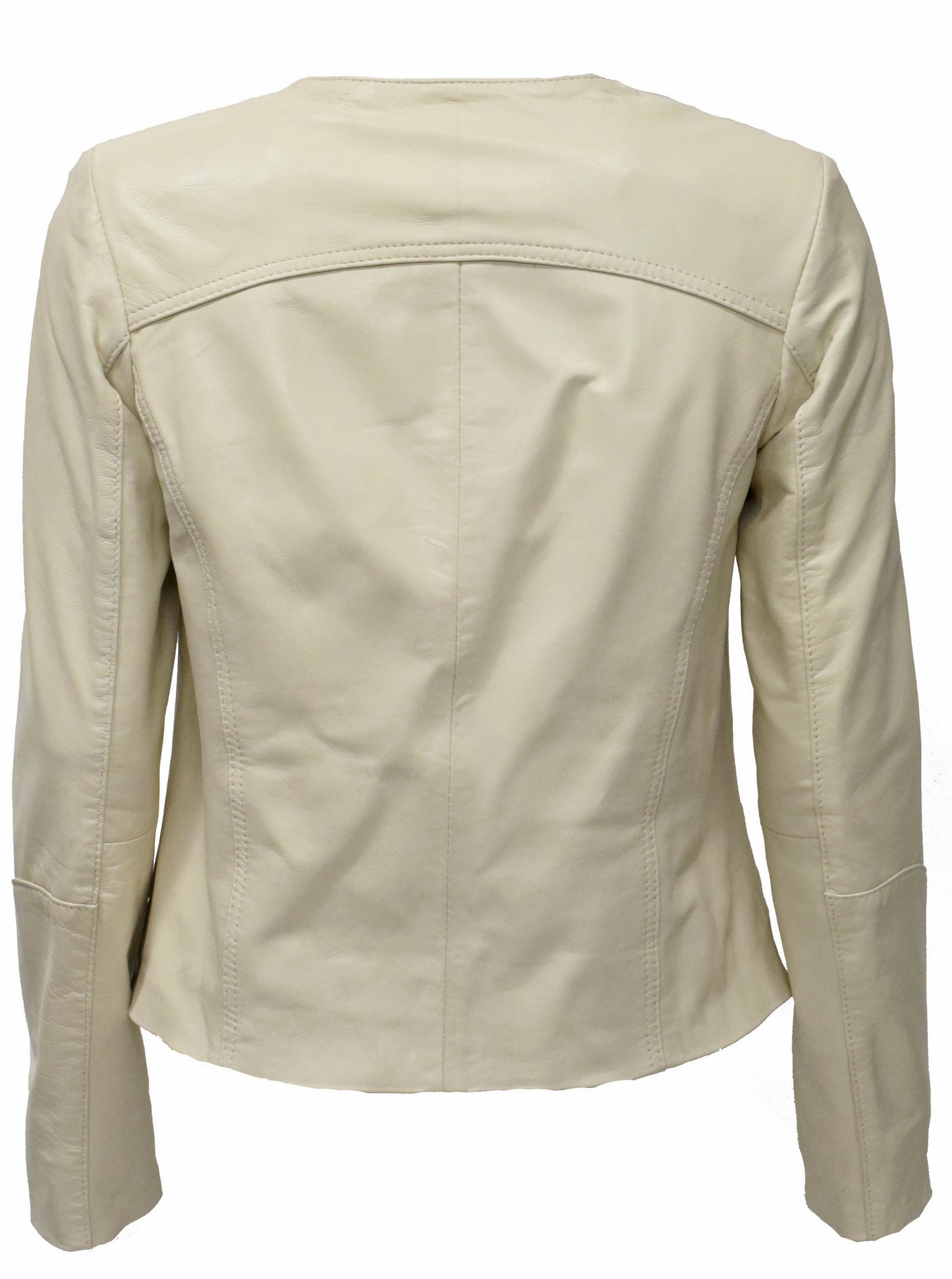 Damen Lederjacke Bea in washed Cremeweiss