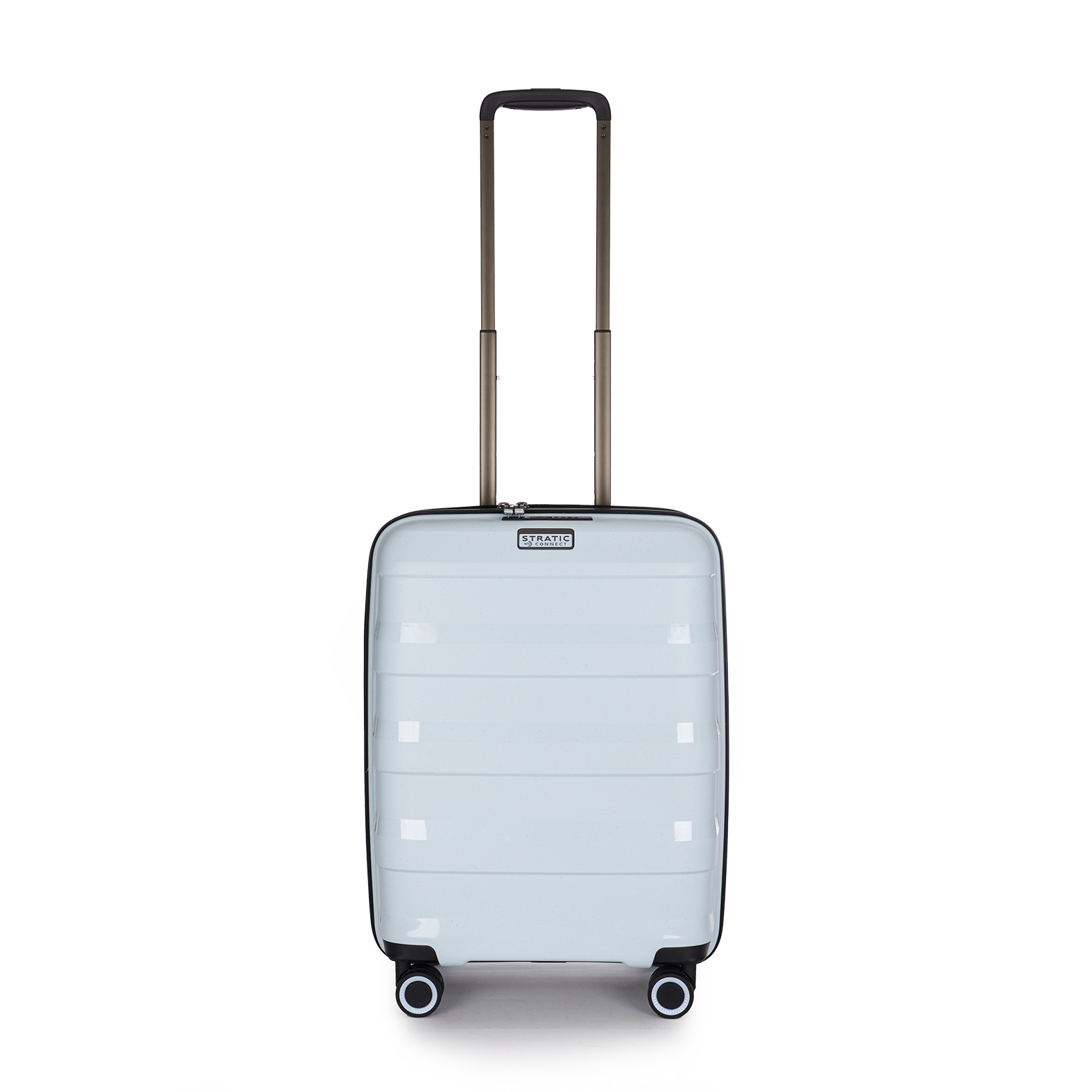 Stratic Straw Plus Trolley S 55 cm mit 4 Rollen aus Bio Kunststoff Pastellblau