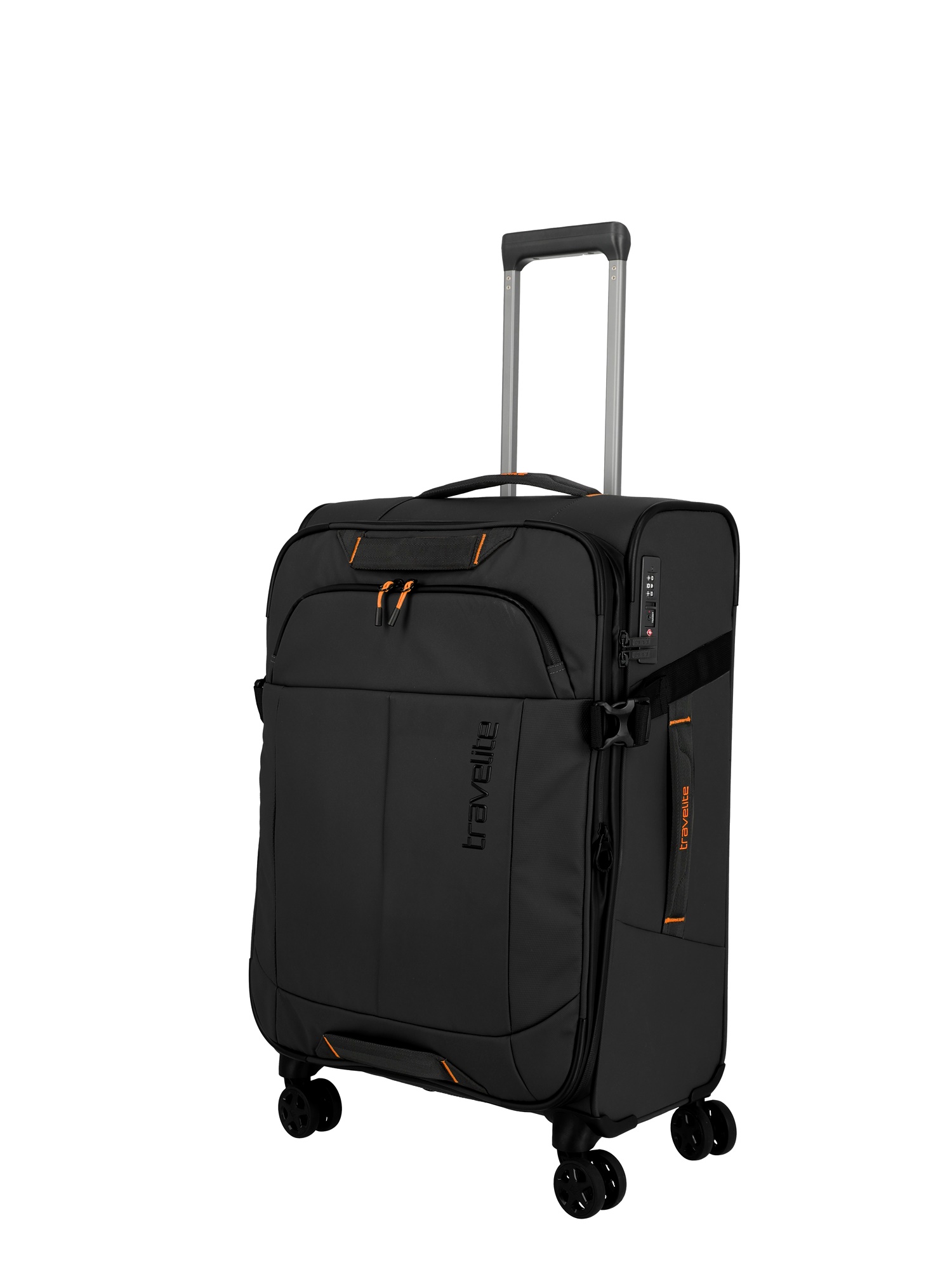 Travelite Trolley Briize M 67 cm 4 Rollen Schwarz