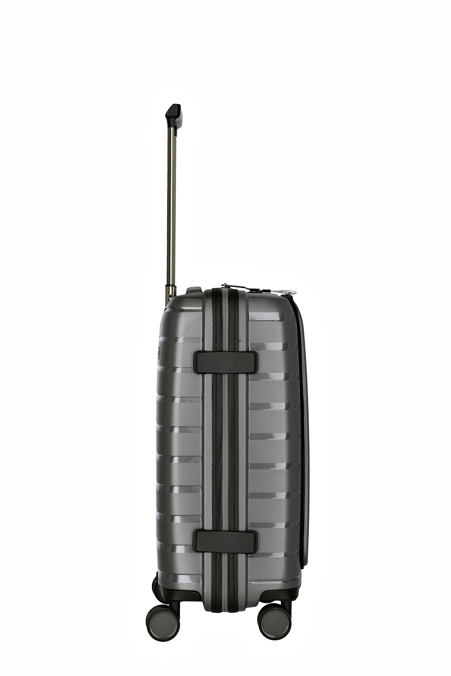 Travelite Koffer Air Base Vortasche 4 Rollen Trolley 55 cm S+ Anthrazit