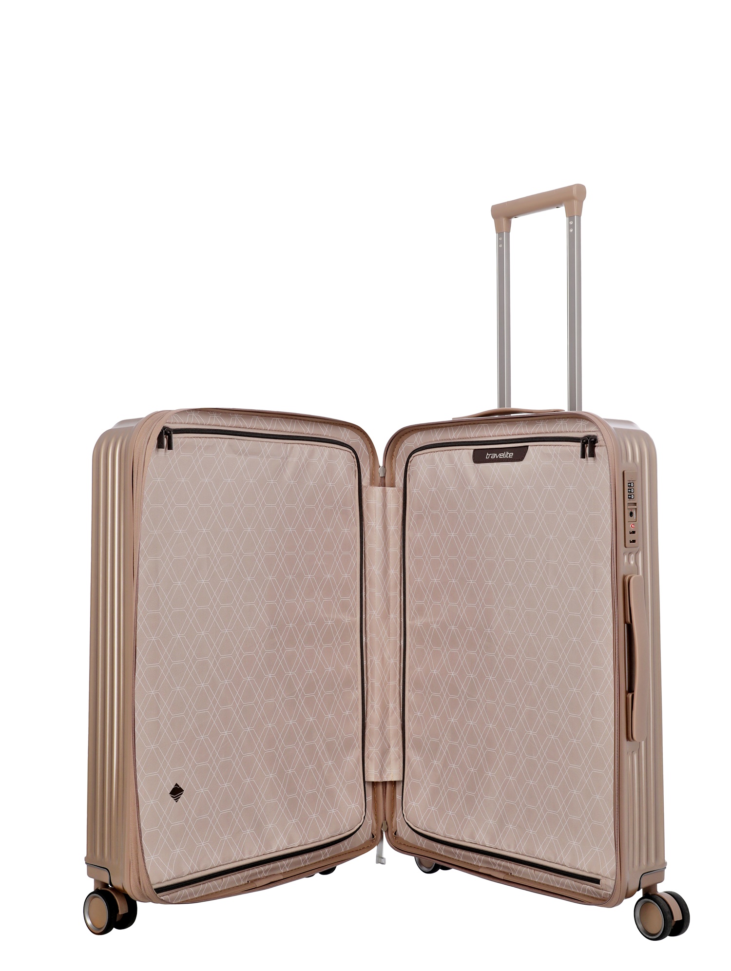 Travelite Paros 3 teiliges Set Metallic Look Altrosa