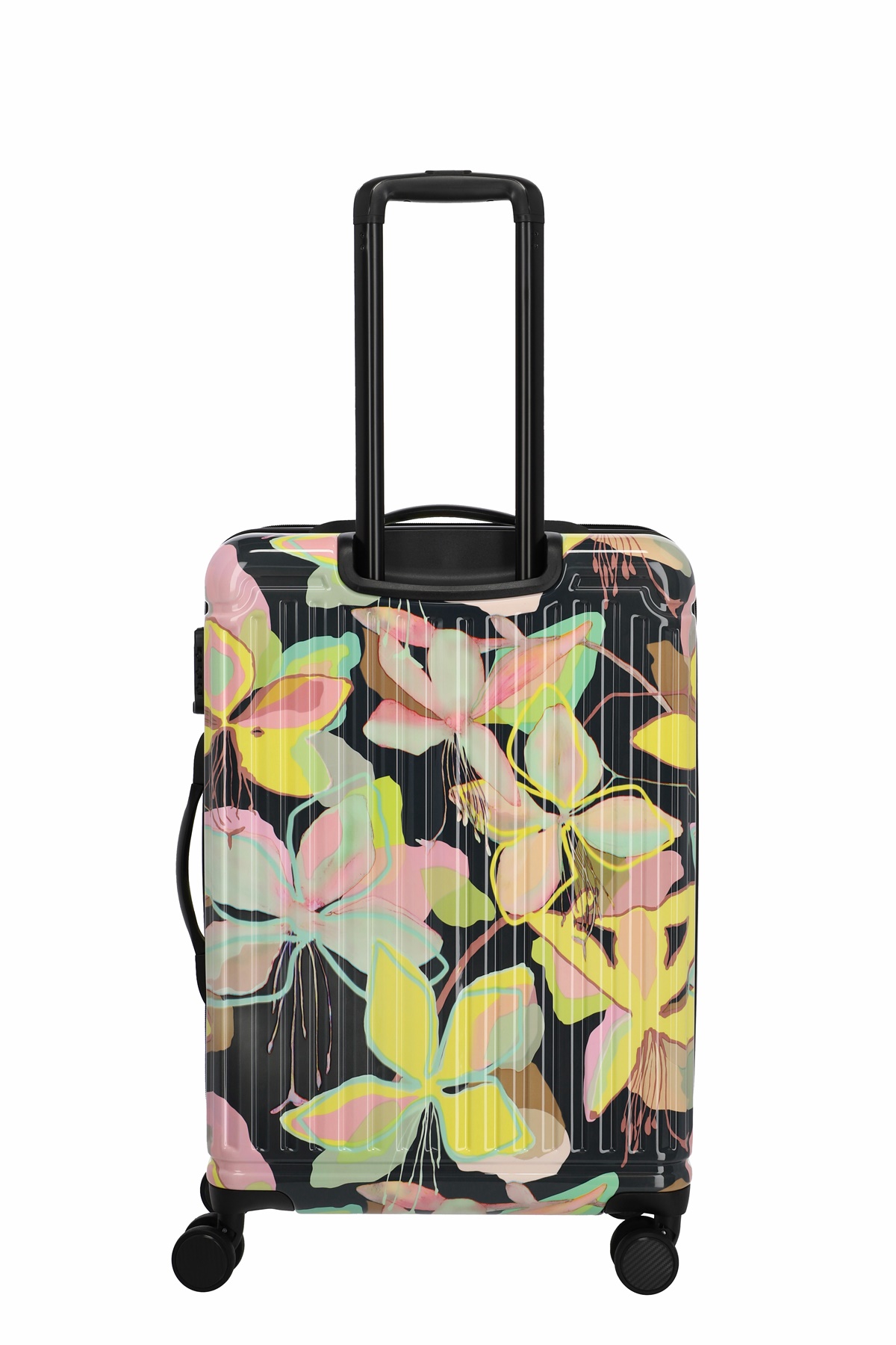 Travelite Trolley Cruise M 66 cm mit 4 Rollen Gelbe Orchidee