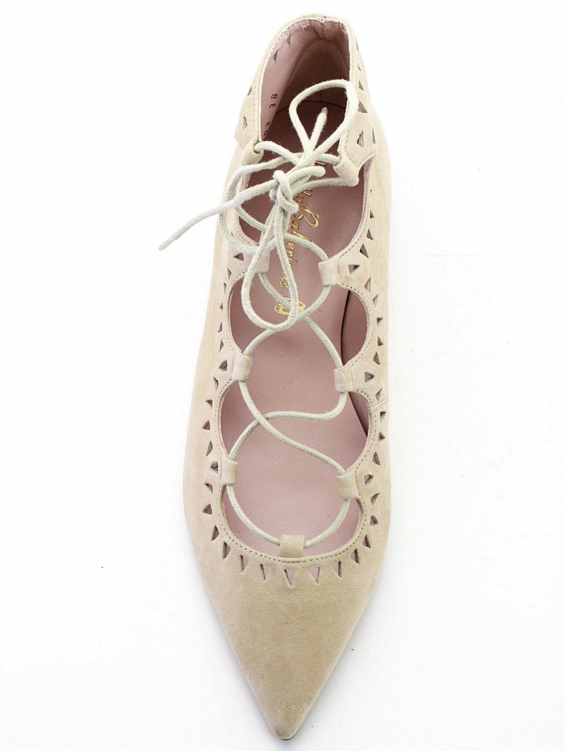 Pretty Ballerinas Spitze Damen Ballerinas Ella in Tan