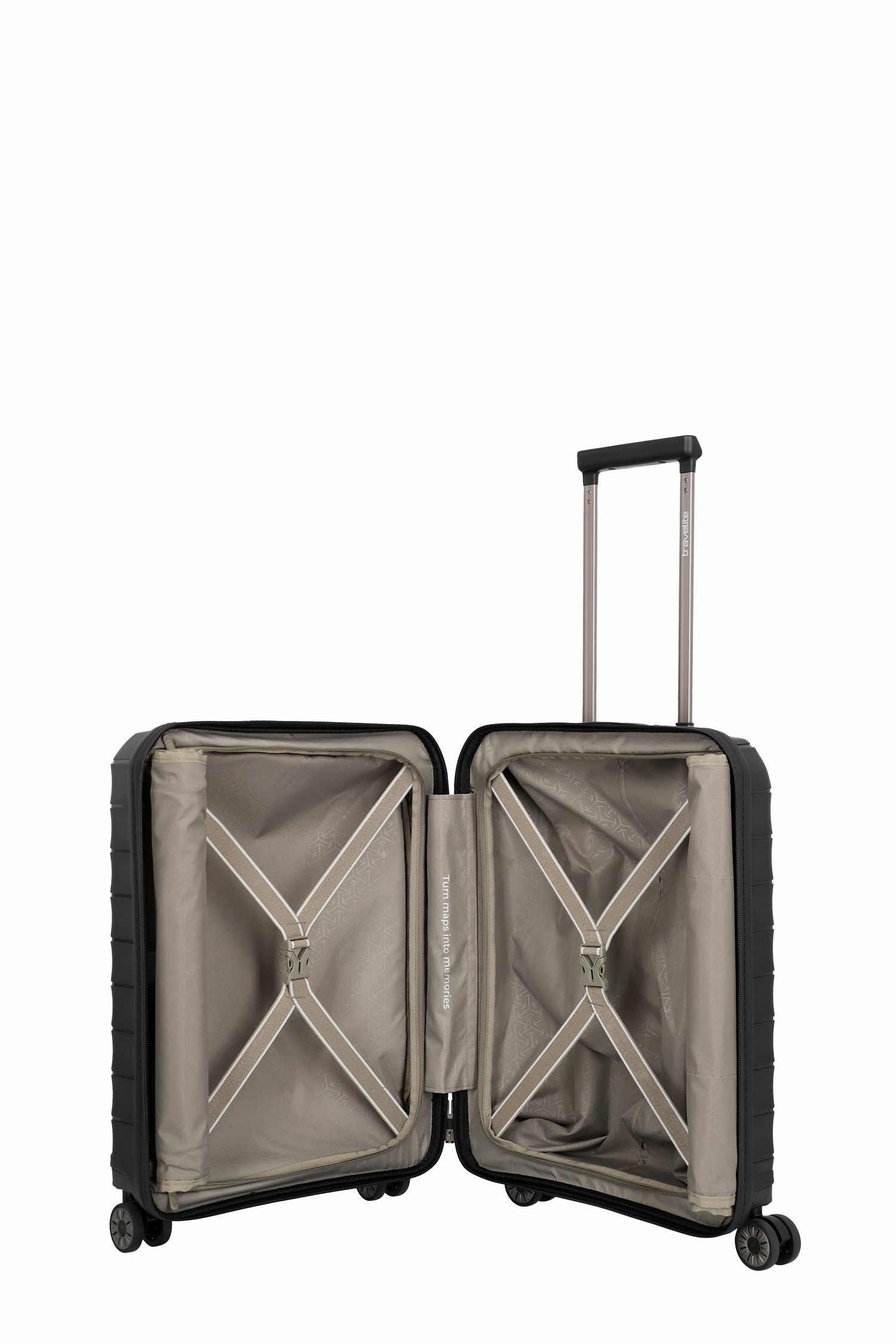 Travelite Koffer Mooby 4 Rollen Trolley S 55 cm mit Vortasche Schwarz