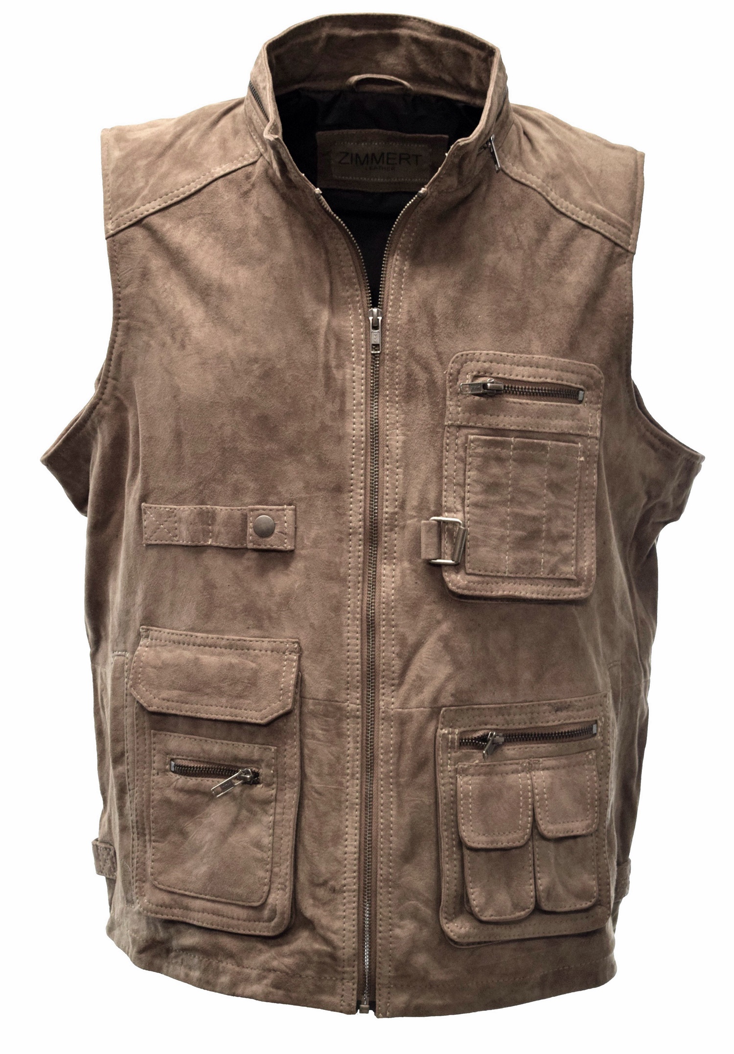 Herren Outdoor Lederweste Julius in Schlamm