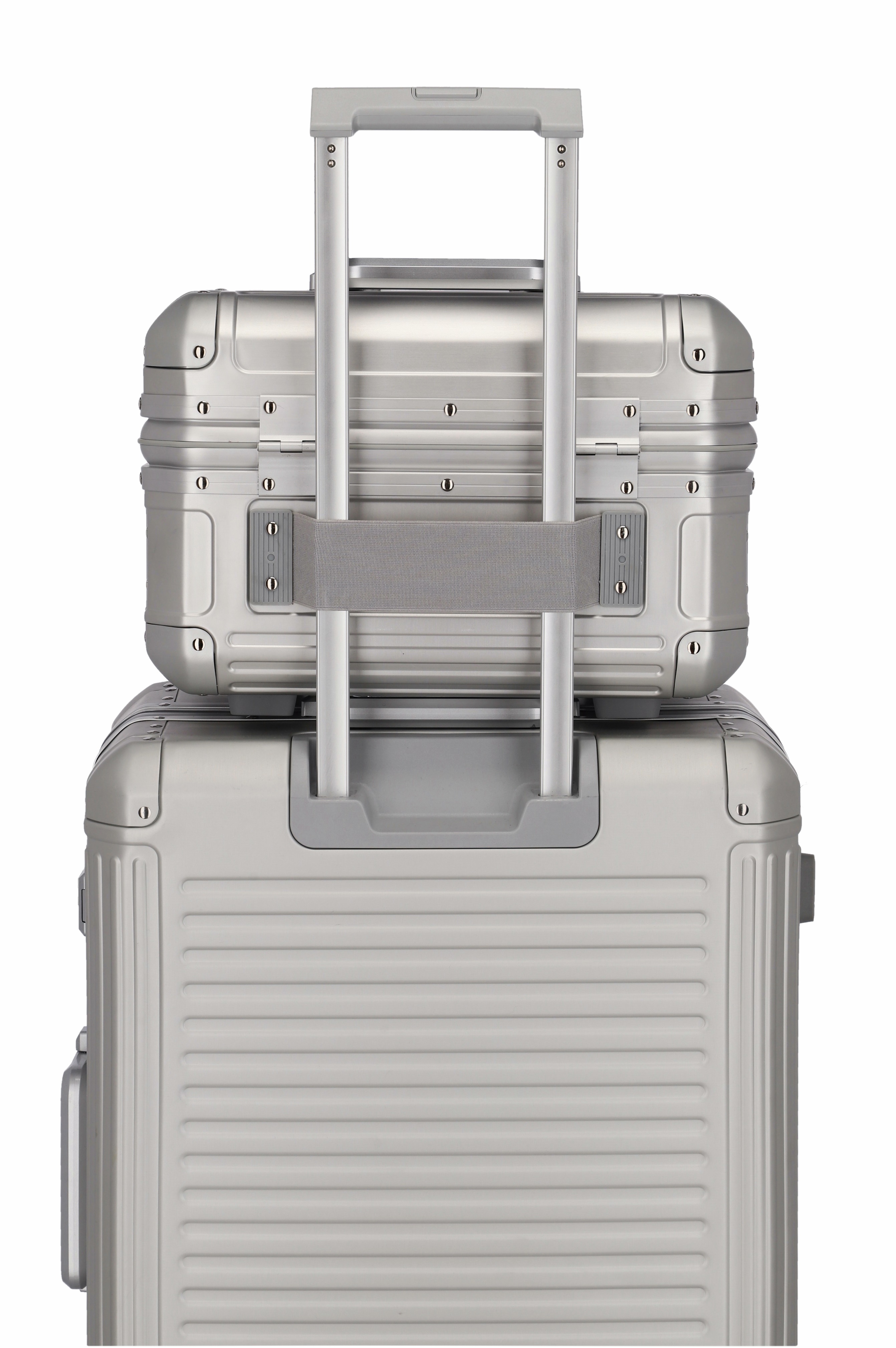 Travelite Aluminium Next Beautycase 38 cm Silber