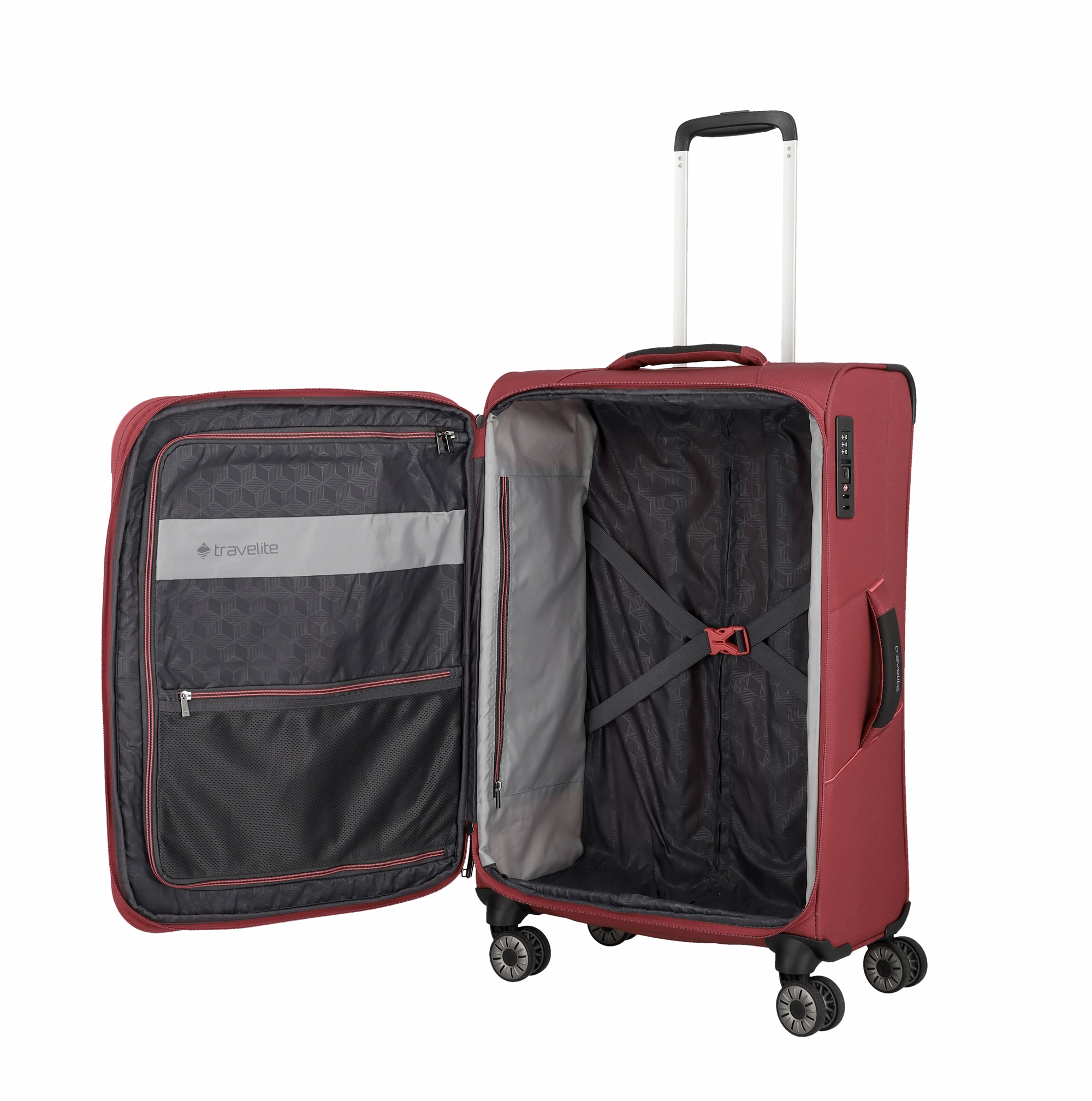 Travelite Trolley SKAII M 67 cm mit 4 Rollen Abendrot