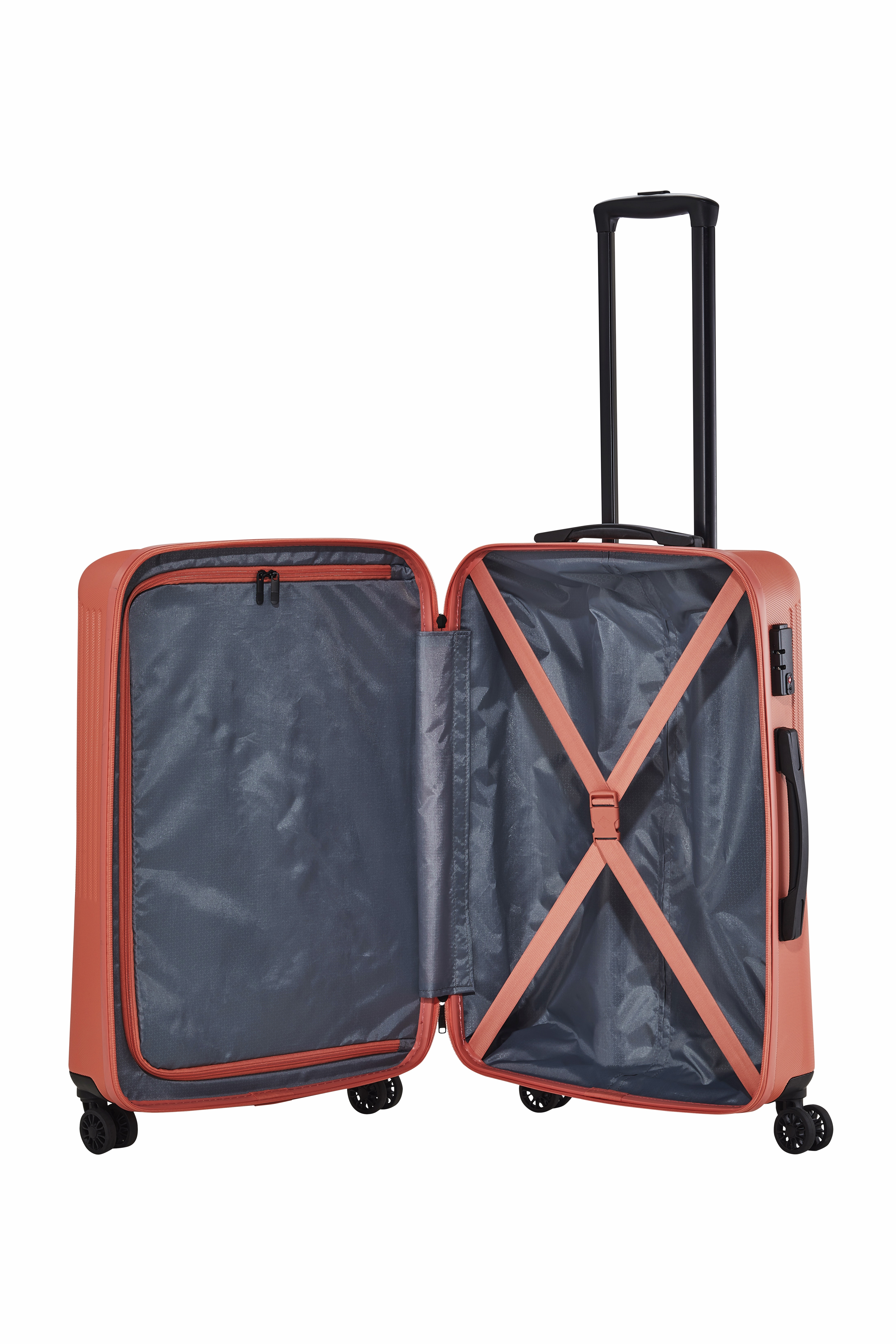 Travelite Trolley Bali M 67 cm mit 4 Rollen in Koralle