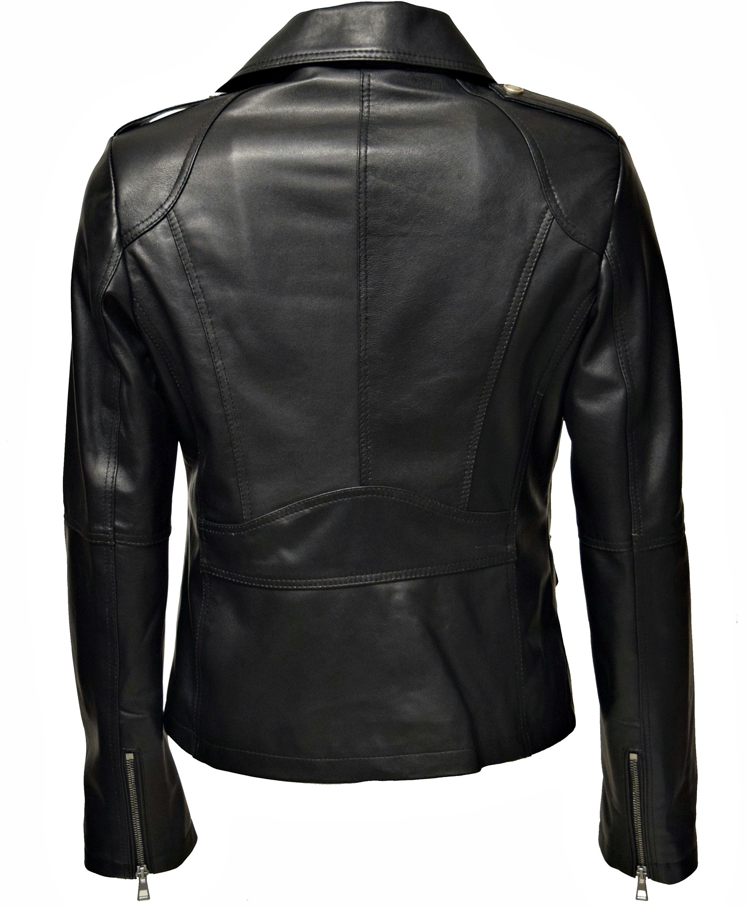 Damen Biker Lederjacke Zelda in fine Schwarz