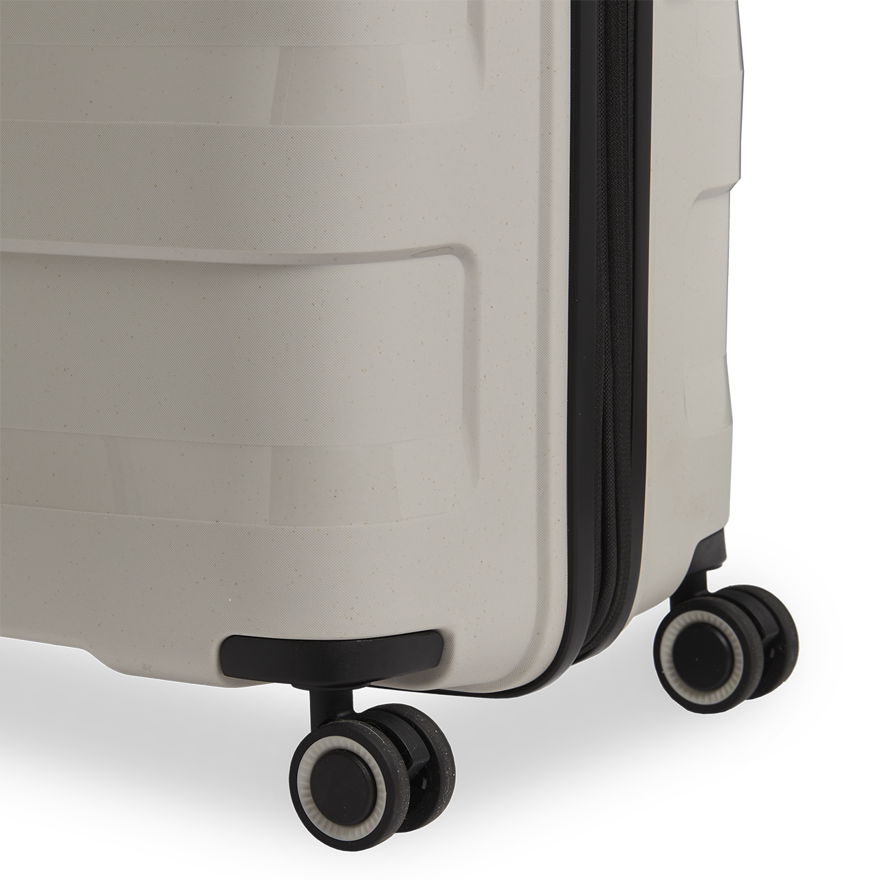 Stratic Straw Plus Trolley L 76 cm mit 4 Rollen aus Bio Kunststoff Beige