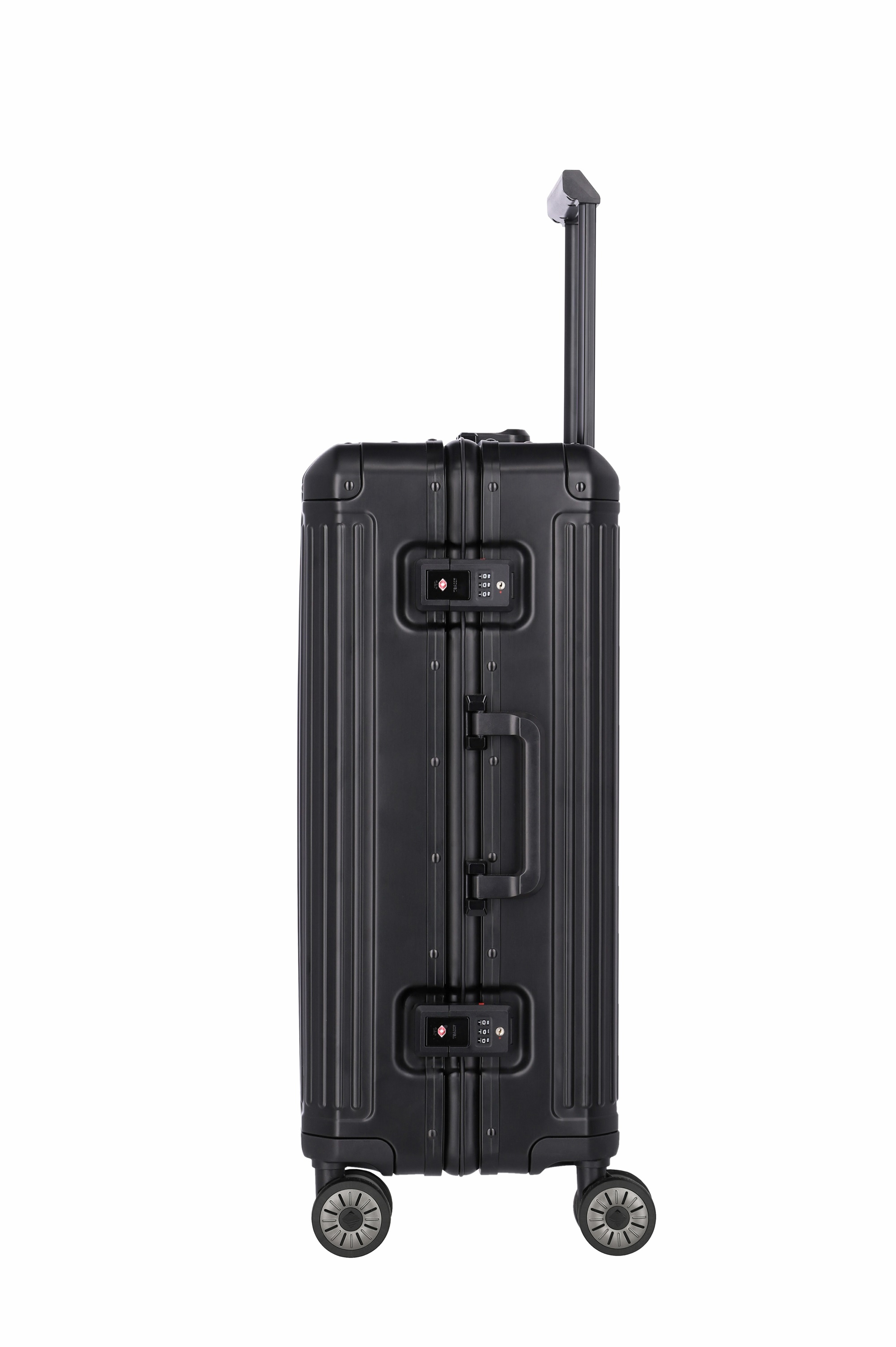 *Travelite Aluminium Trolley Next M 66 cm mit 4 Rollen Schwarz 