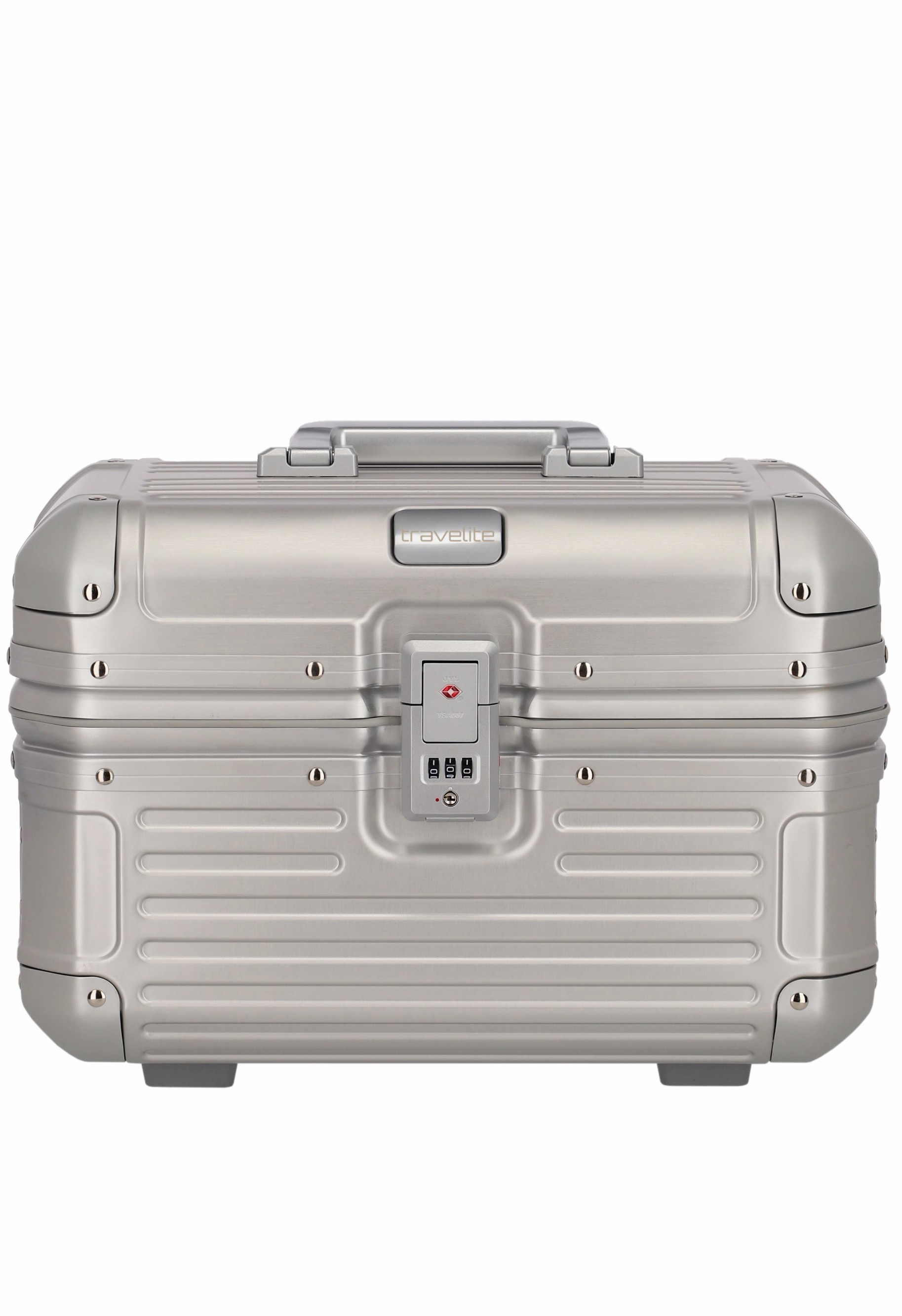 Travelite Aluminium Next Beautycase 38 cm Silber