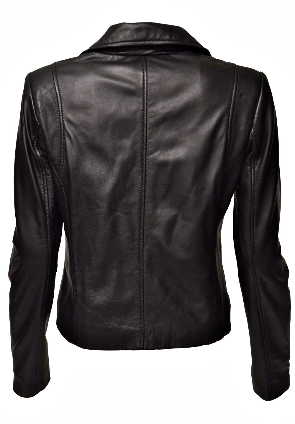 Damen Lederjacke Bebie in washed Schwarz