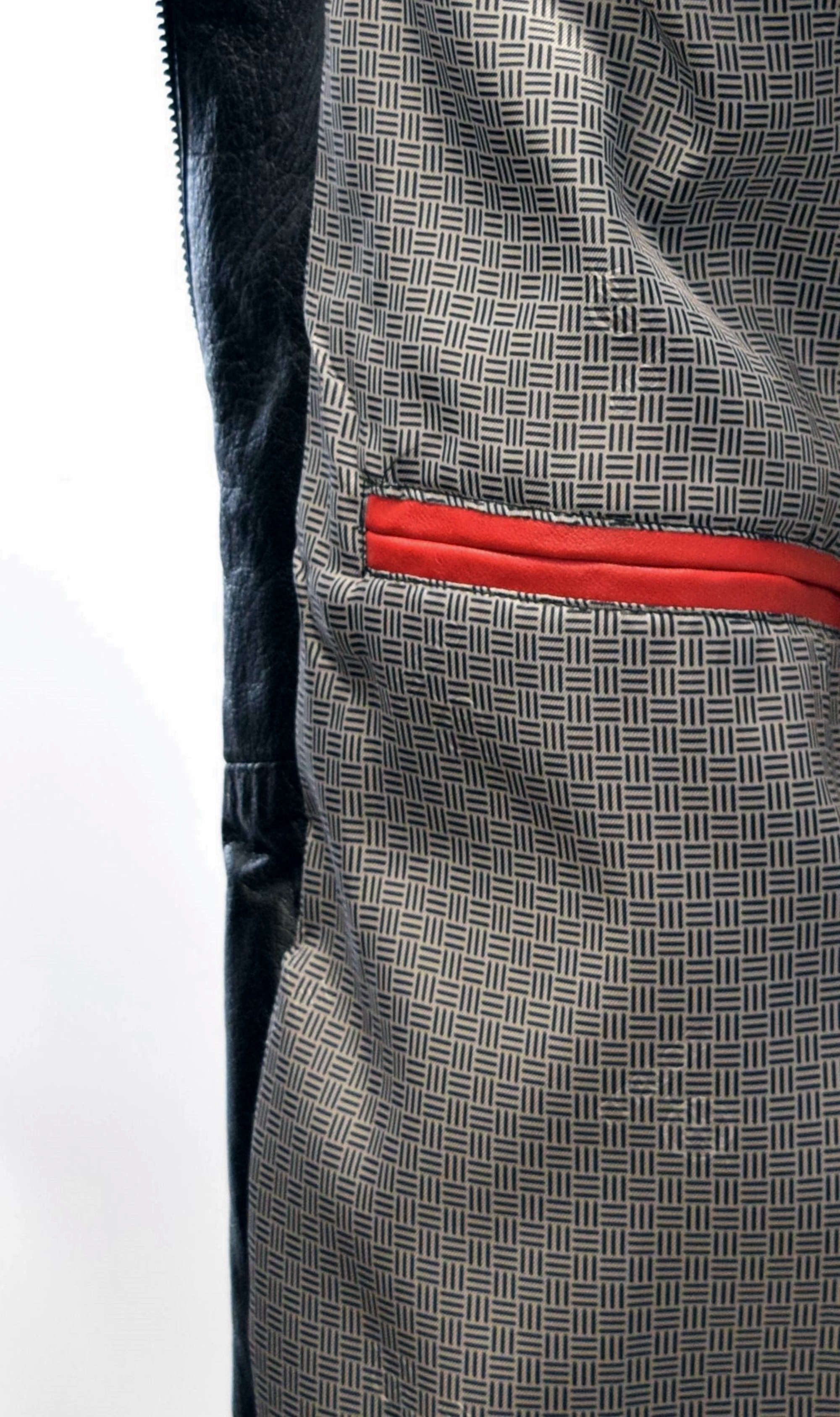 Herren Lederjacke Maik geprägtes Leder in Schwarz
