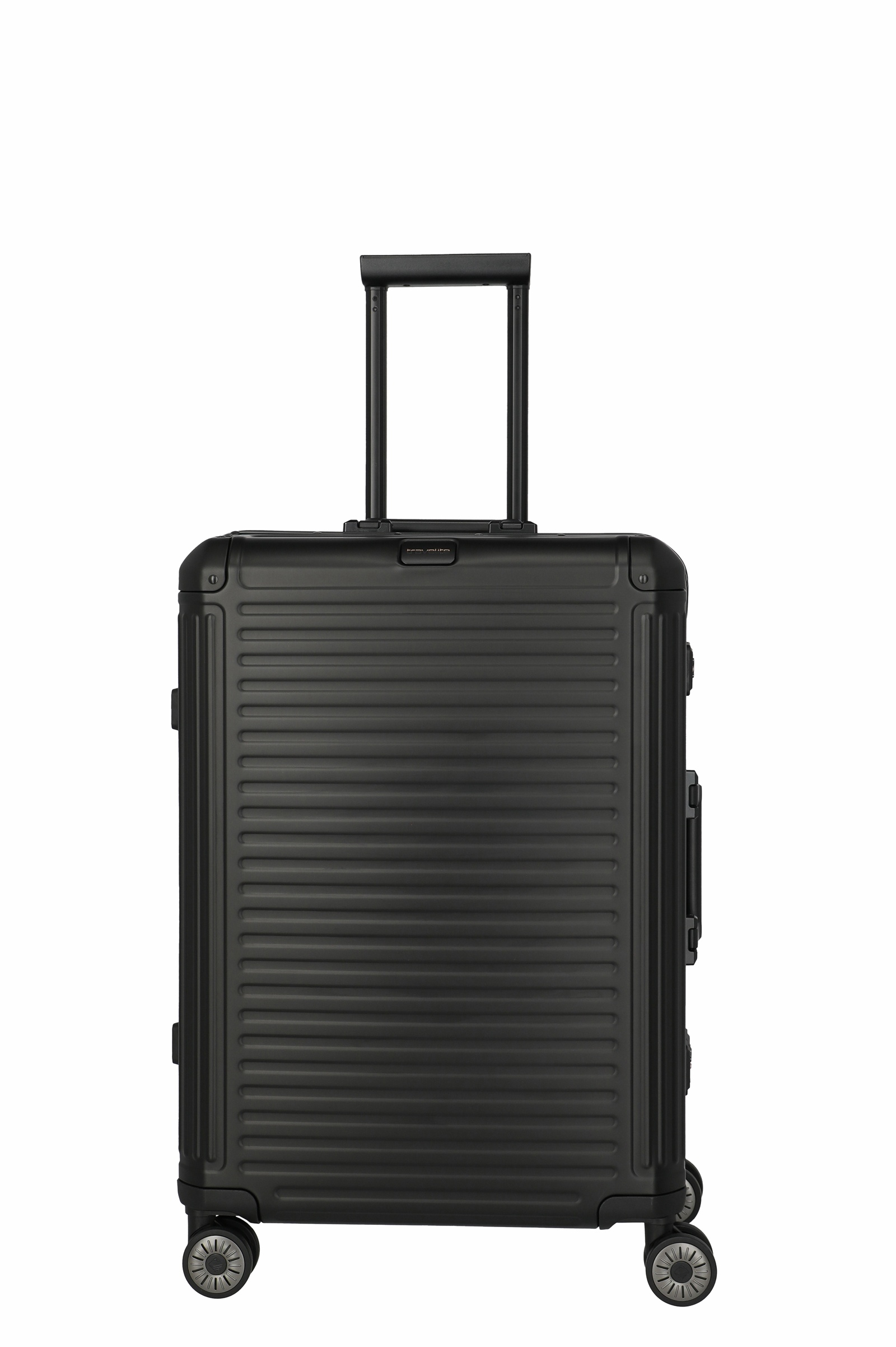 Travelite Aluminium Trolley Next 2.0 M 66 cm mit 4 Rollen Schwarz