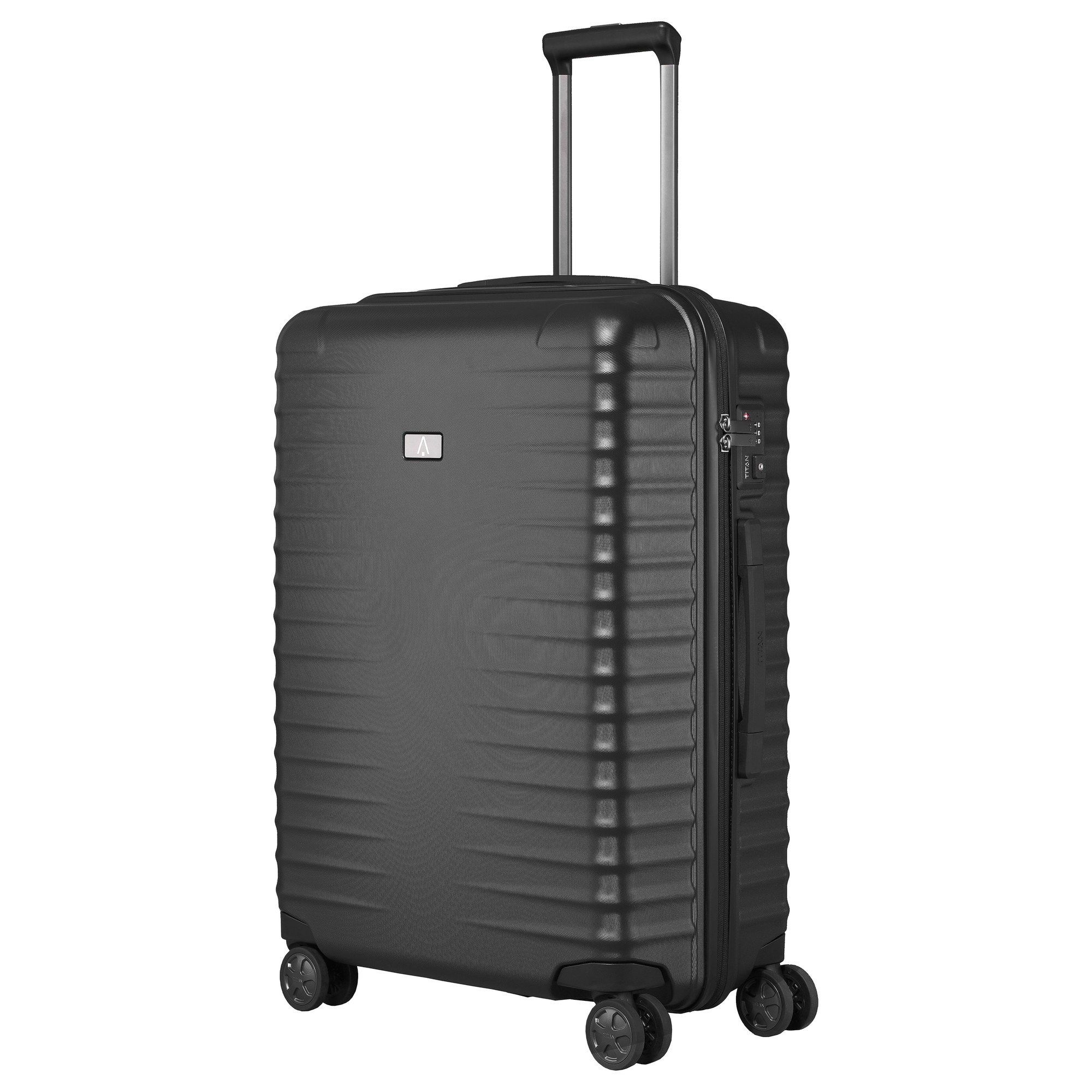 TITAN Trolley LITRON M 69 cm mit 4 Rollen Schwarz