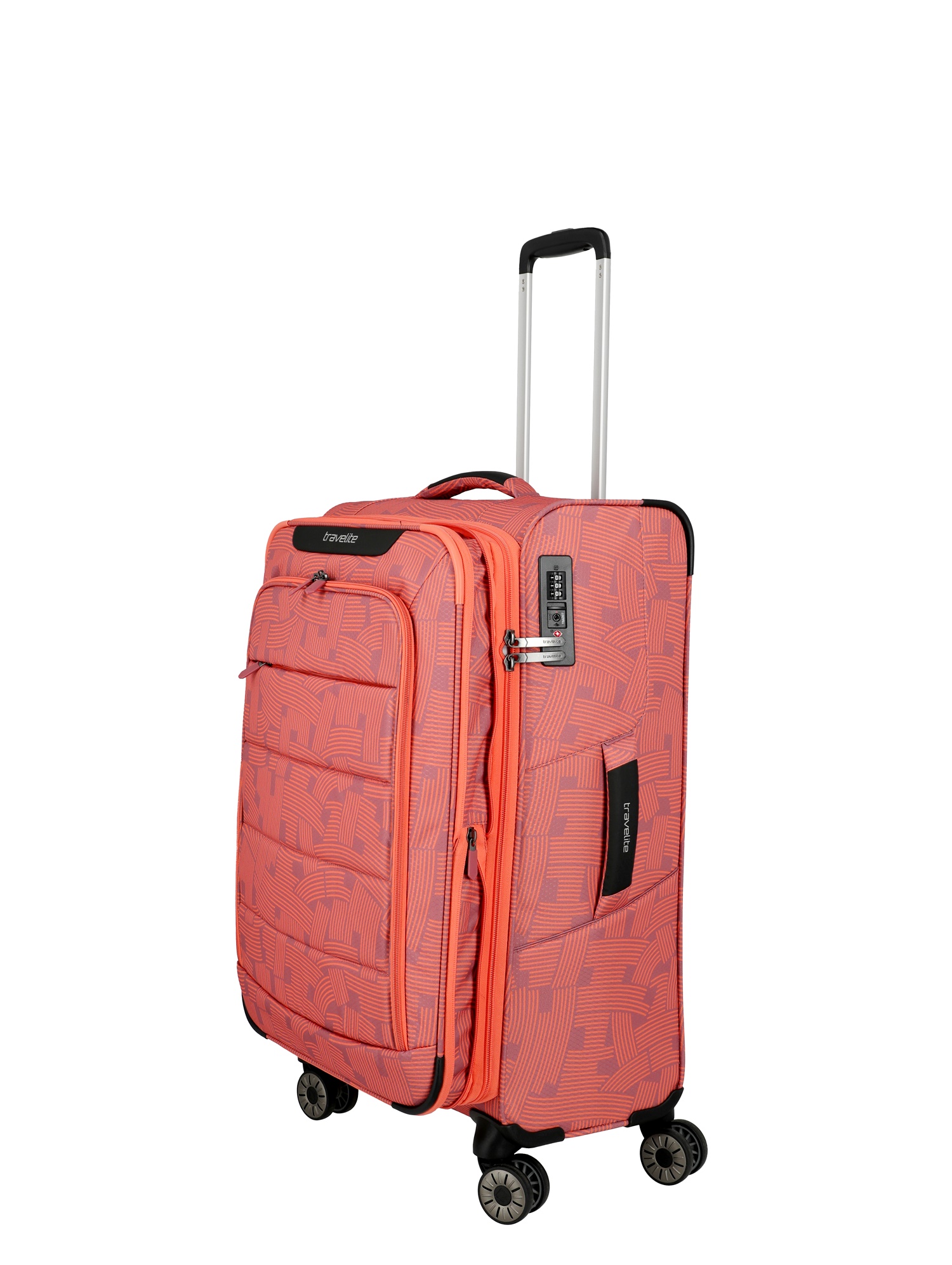 Travelite Trolley SKAII M 67 cm mit 4 Rollen Peach Edition